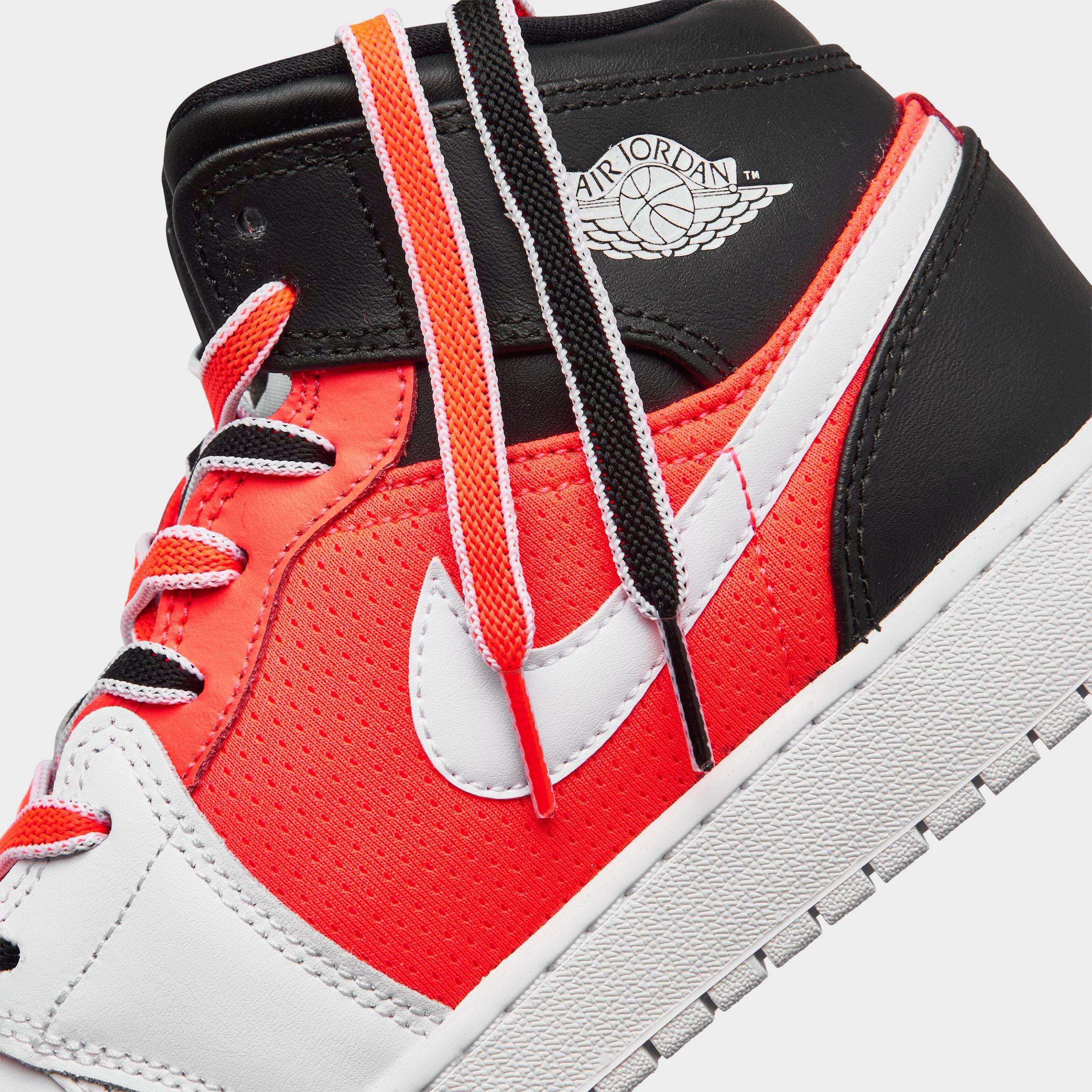 [FB4417-016] GRADE SCHOOL AIR JORDAN RETRO 1 MID SE 'WHITE BLACK INFRARED (GS)'