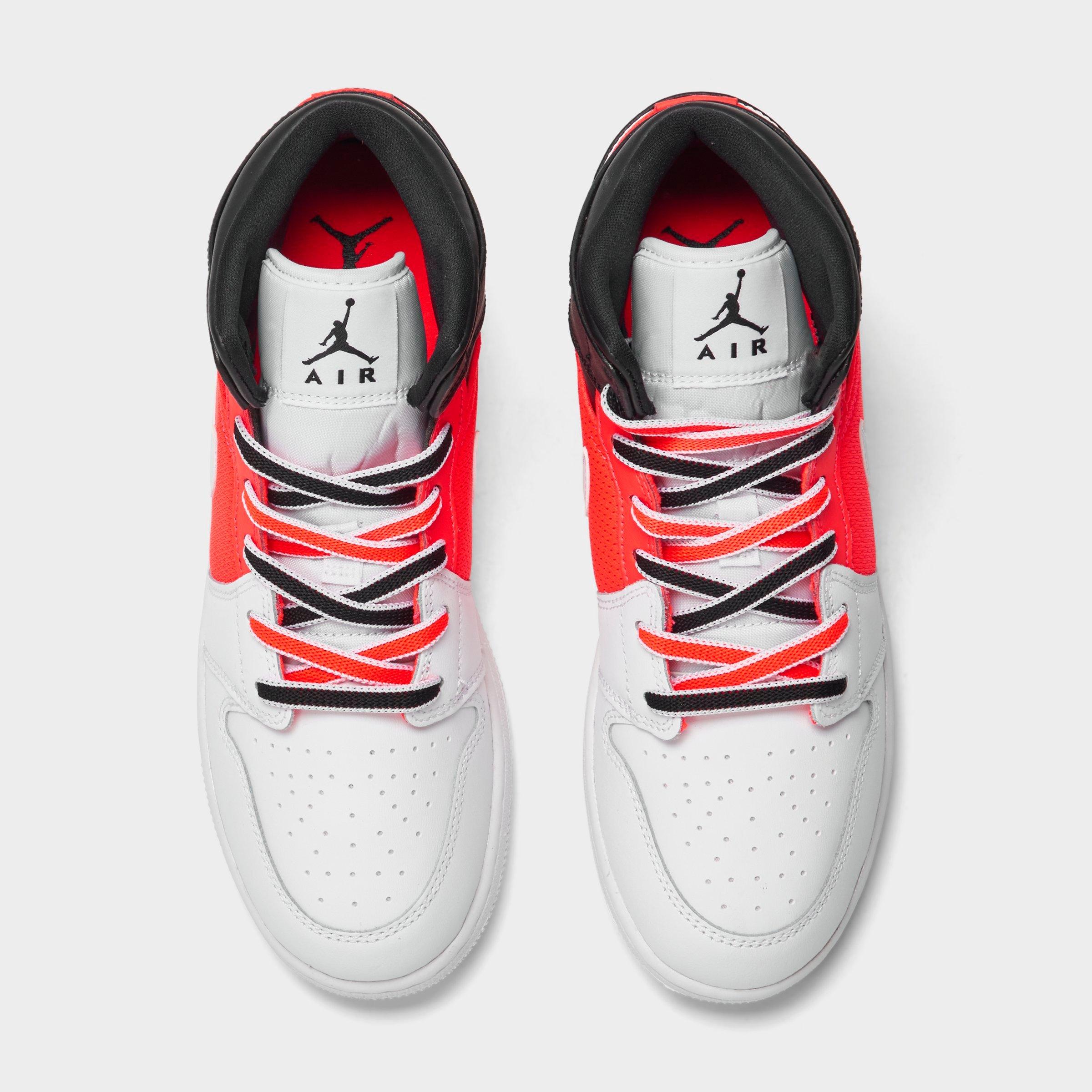 [FB4417-016] GRADE SCHOOL AIR JORDAN RETRO 1 MID SE 'WHITE BLACK INFRARED (GS)'