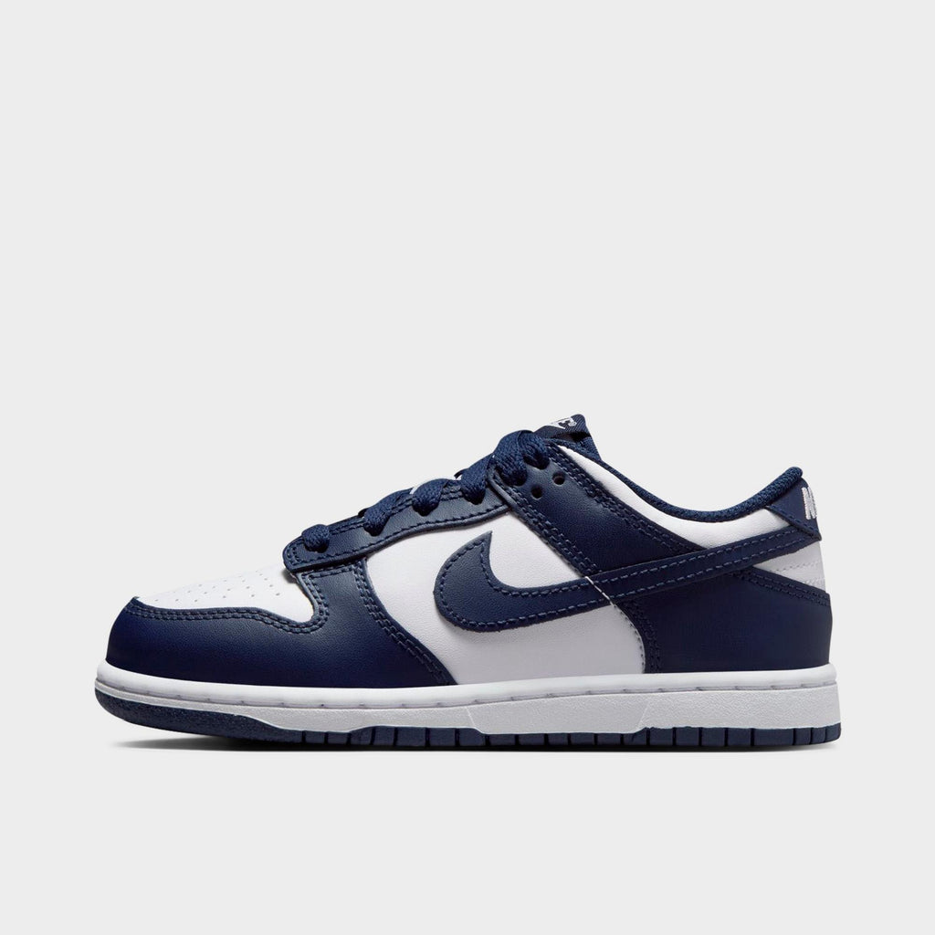 [FB9108-116] PRESCHOOL NIKE DUNK LOW 'WHITE MIDNIGHT NAVY (PS)'