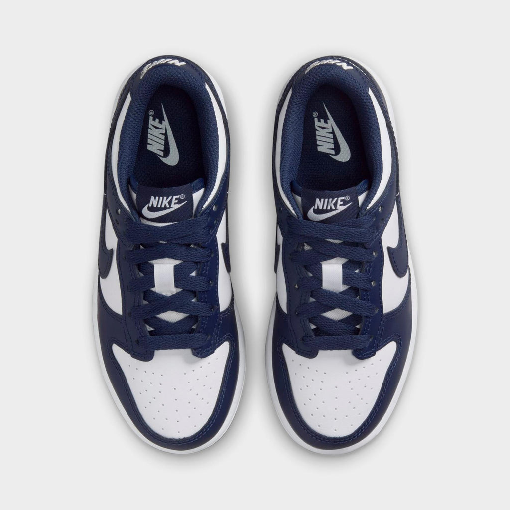 [FB9108-116] PRESCHOOL NIKE DUNK LOW 'WHITE MIDNIGHT NAVY (PS)'