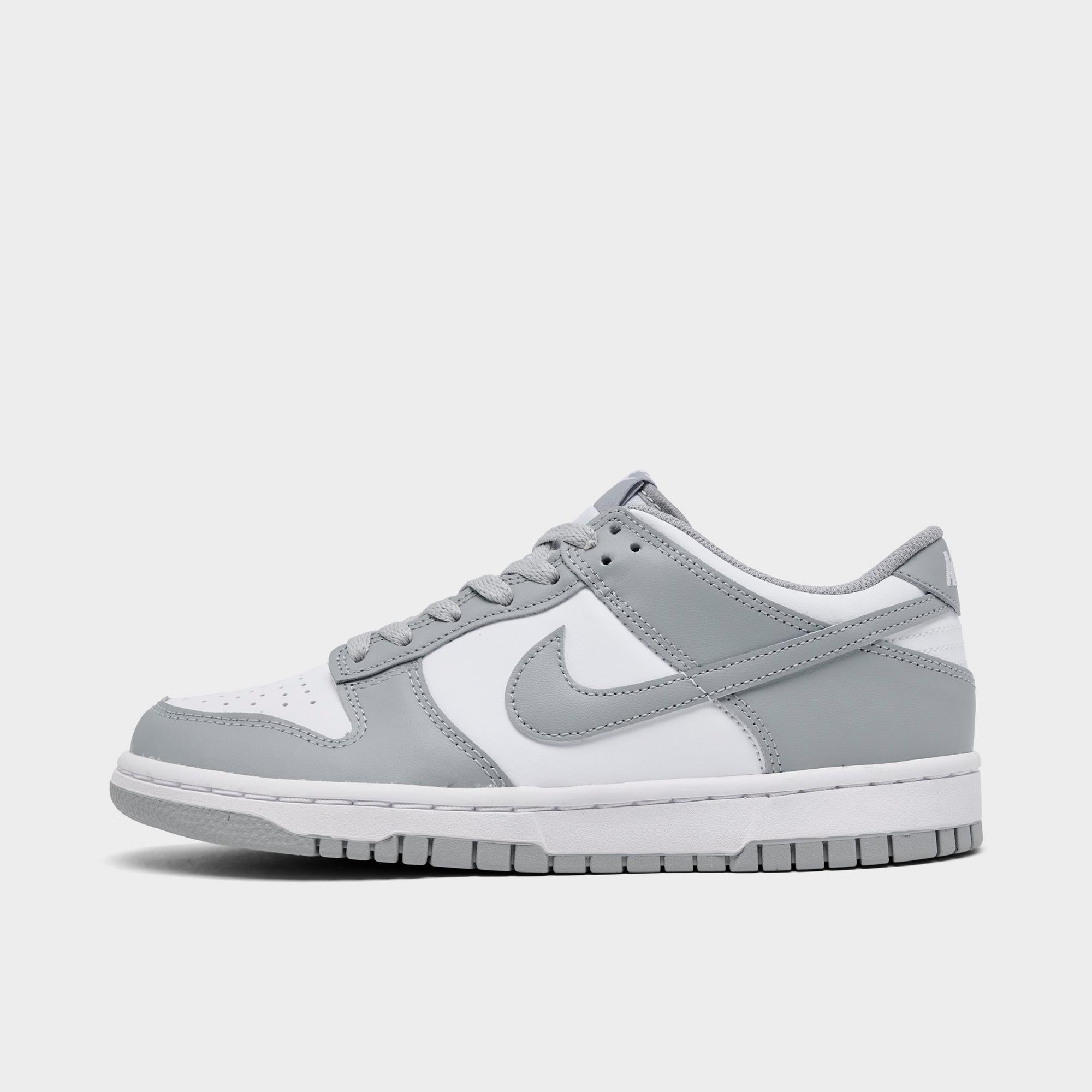 [FB9109-123] GRADE SCHOOL NIKE DUNK LOW 'WHITE LIGHT SMOKE GREY (GS)'