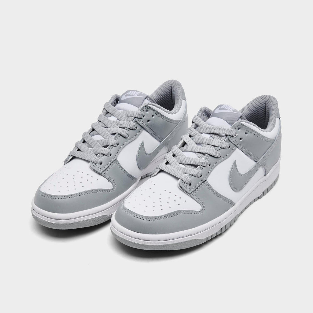[FB9109-123] GRADE SCHOOL NIKE DUNK LOW 'WHITE LIGHT SMOKE GREY (GS)'