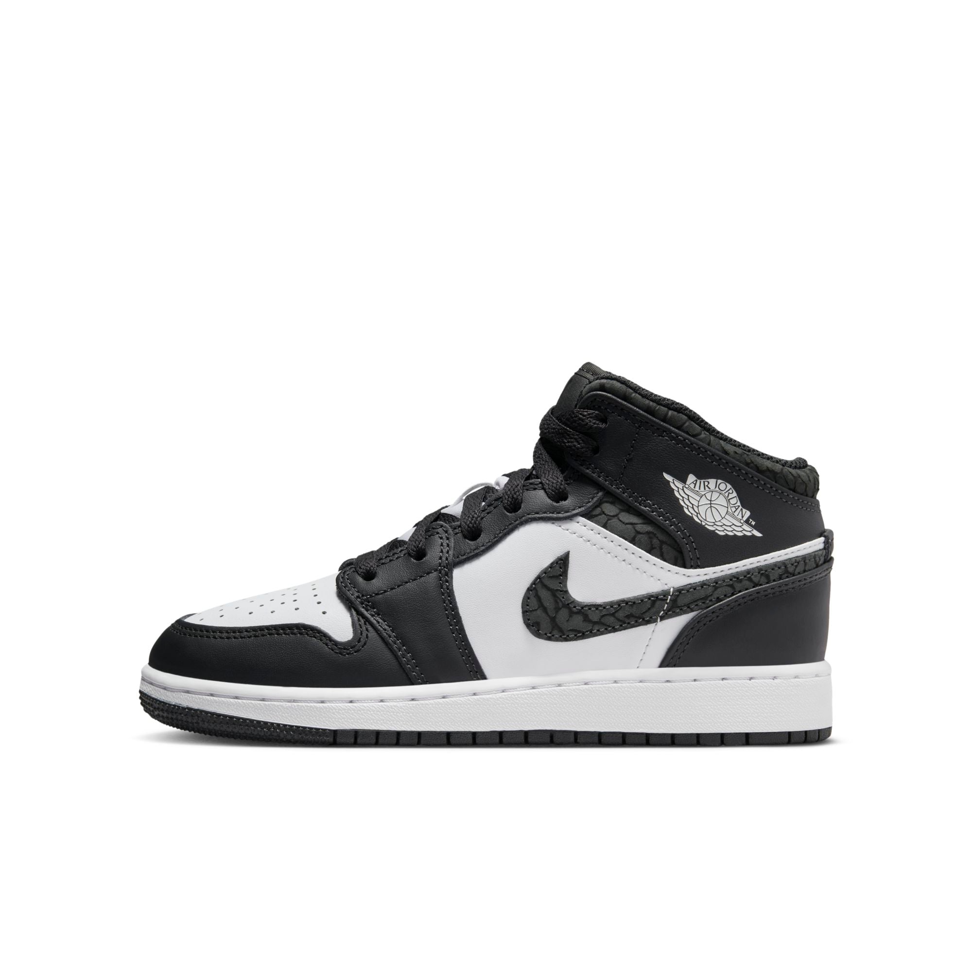 [FB9909-001] Grade School Air Jordan Retro 1 Mid SE 'Panda Elephant (GS)'