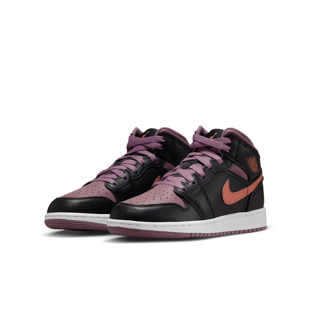 [FB9909-008] Grade School Air Jordan Retro 1 Mid SE 'Black Sky J Mauve' (GS)