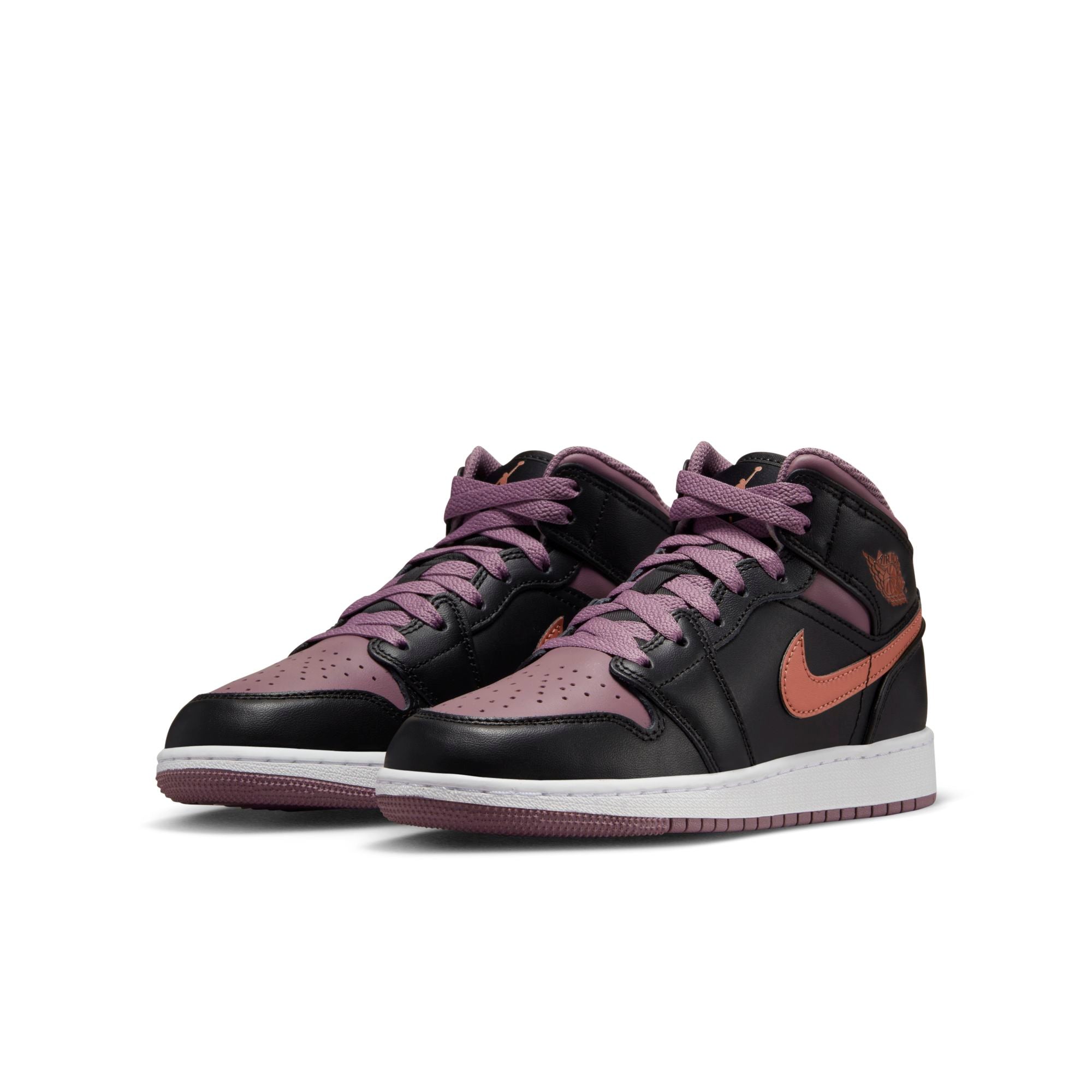 [FB9909-008] Grade School Air Jordan Retro 1 Mid SE 'Black Sky J Mauve' (GS)