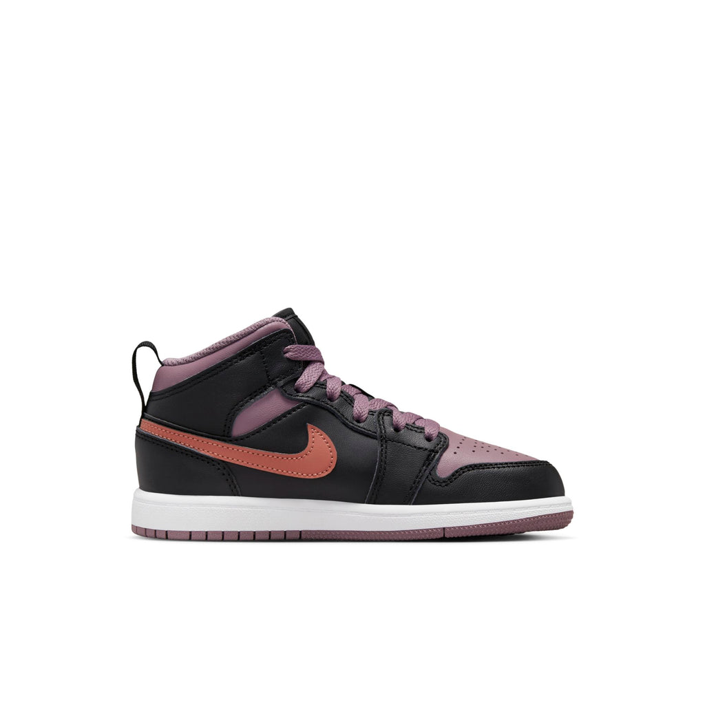 [FB9910-008] Preschool Air Jordan Retro 1 Mid SE 'Black Sky J Mauve' (PS)