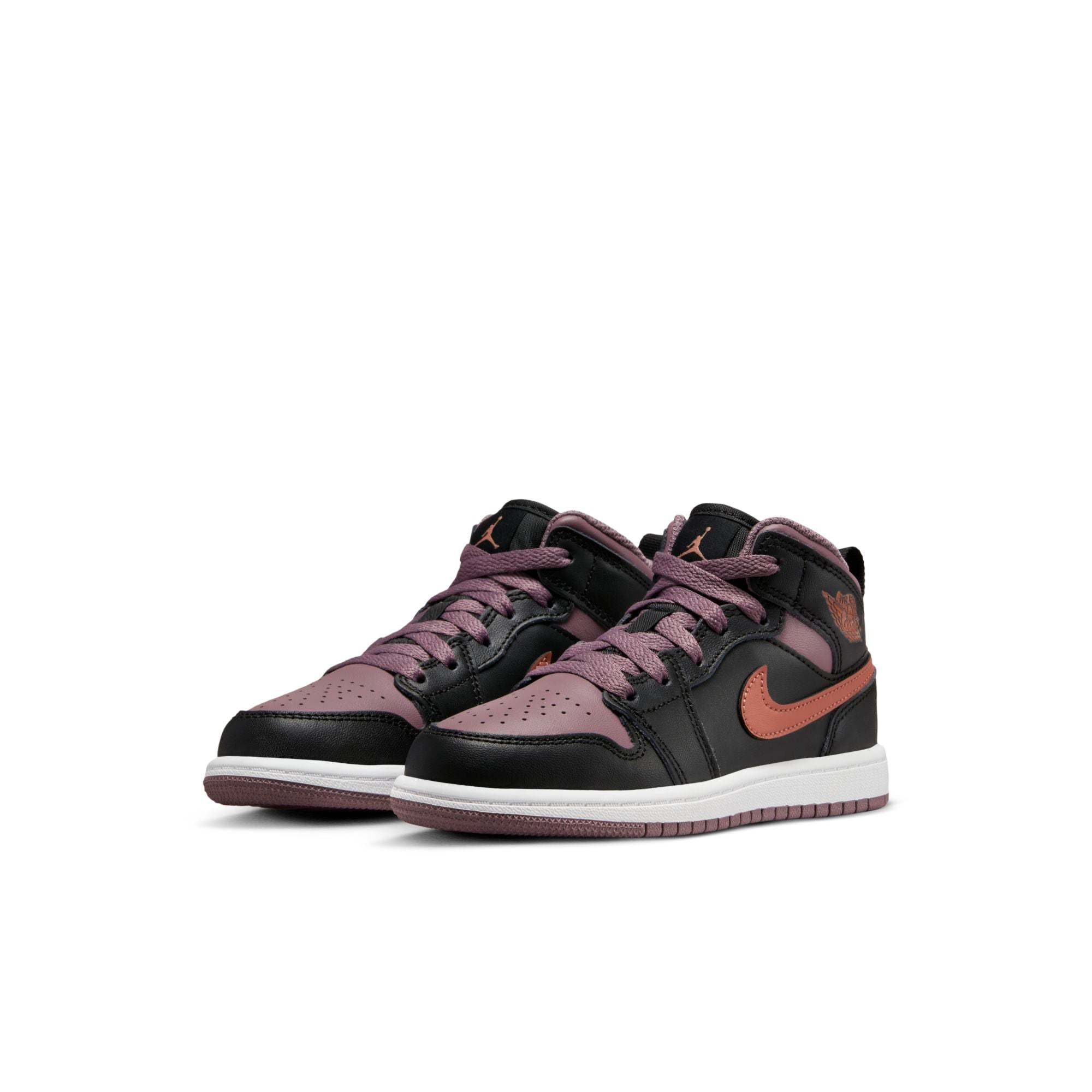 [FB9910-008] Preschool Air Jordan Retro 1 Mid SE 'Black Sky J Mauve' (PS)