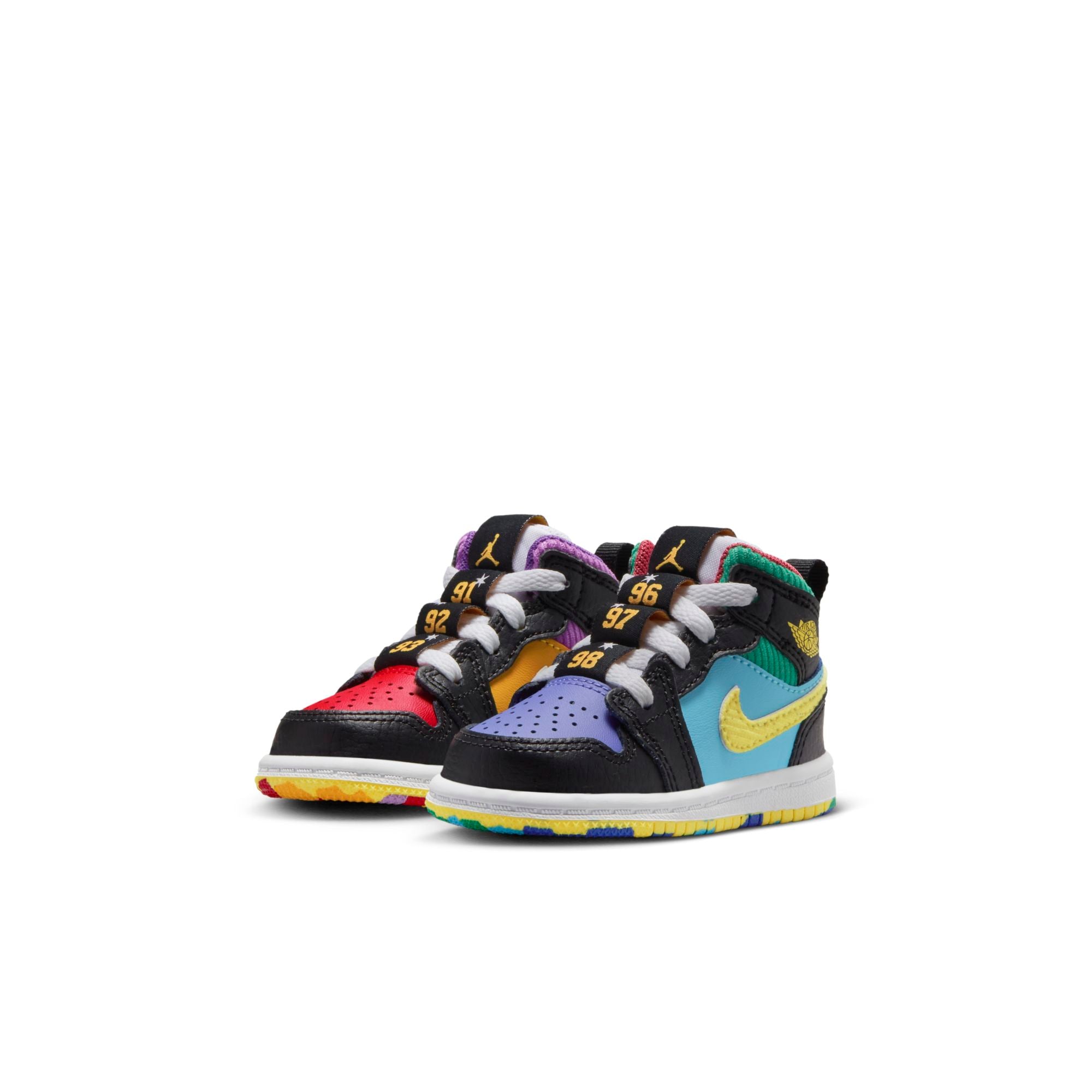 [FD1318-007] Toddlers Air Jordan Retro 1 Mid SS 'Six Championships' (TD)