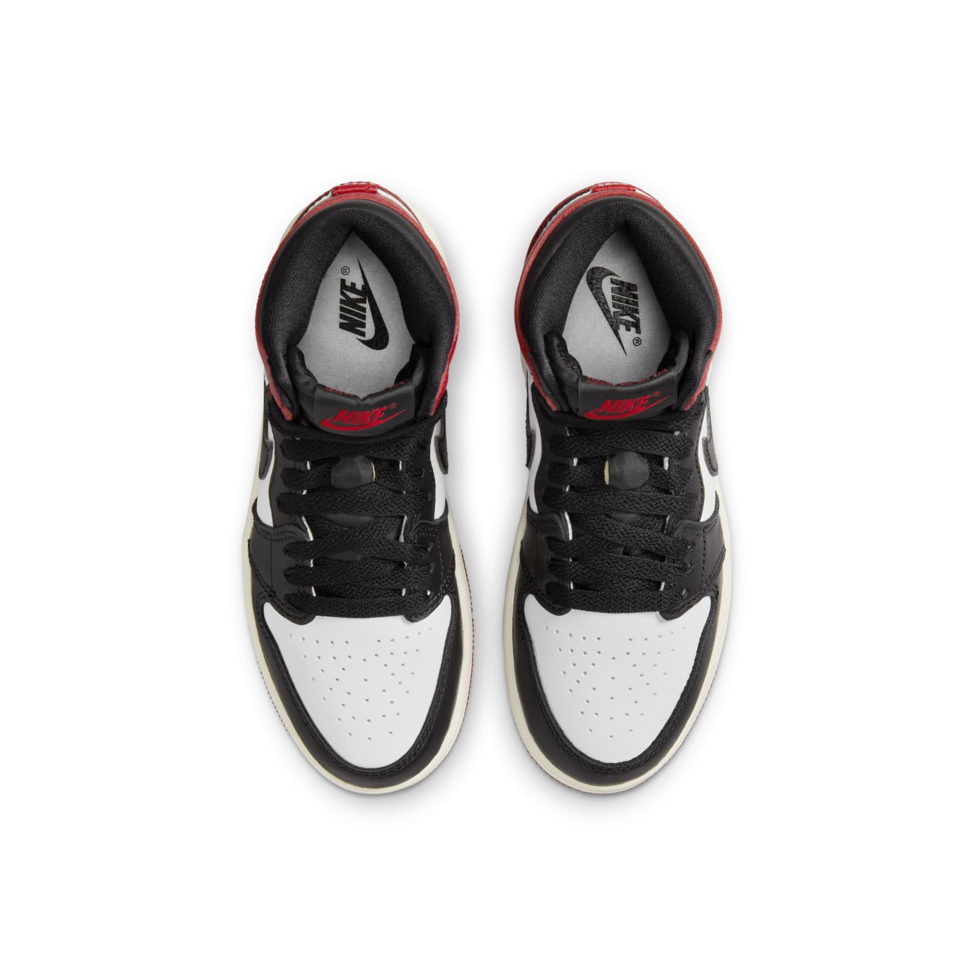 [FD1412-106] Preschool Air Jordan Retro 1 High OG 'Black Toe Reimagined'
