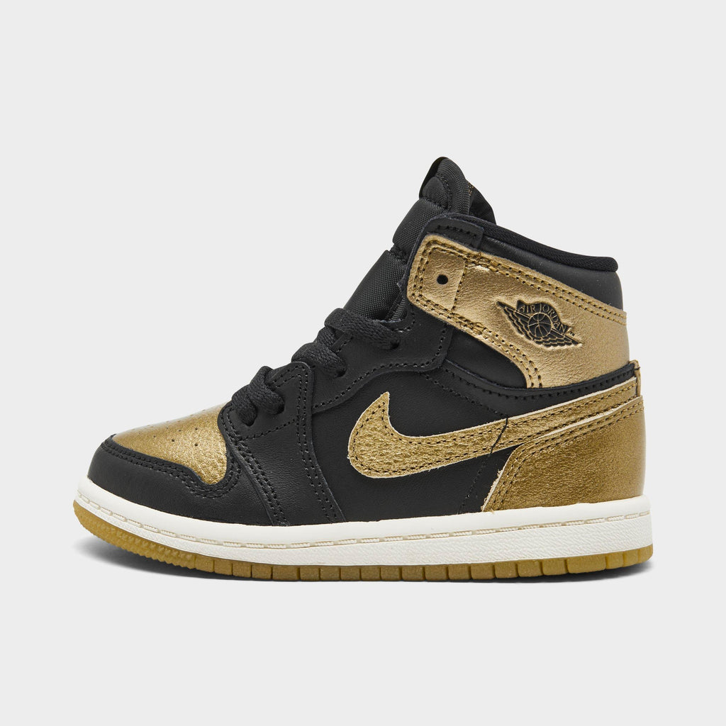 [FD1413-071] TODDLERS AIR JORDAN RETRO 1 HIGH OG TD 'BLACK METALLIC GOLD'