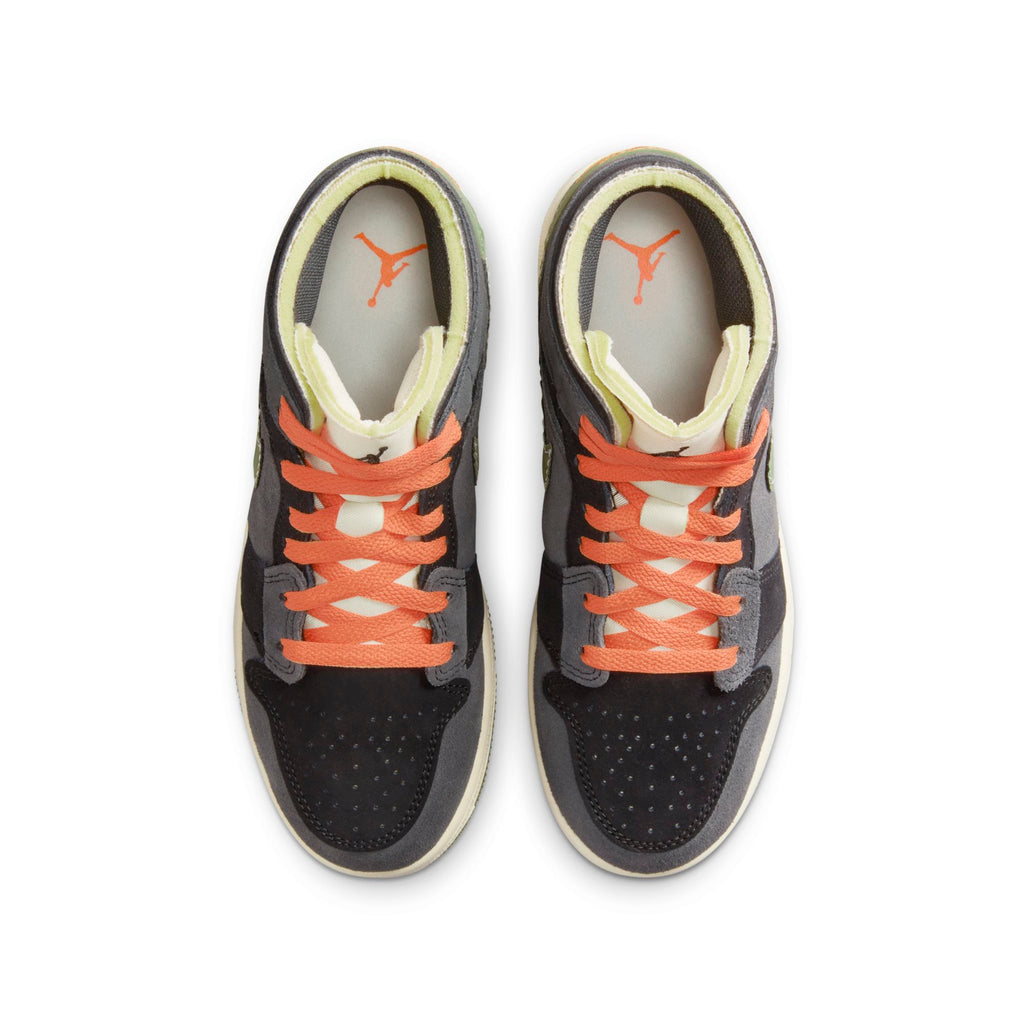 [FD5847-003] Grade School Air Jordan RETRO 1 MID SE 'CRAFT ANTHRACITE LIGHT OLIVE (GS)'