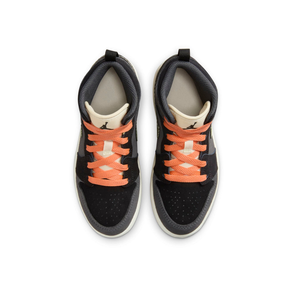 [FD9094-003] Preschool Air Jordan Retro 1 Mid SE Craft 'Anthracite Sky J Light Olive' (PS)