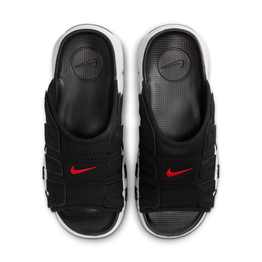 [FJ2707-001] Mens Nike AIR MORE UPTEMPO SLIDE 'BLACK WHITE RED'
