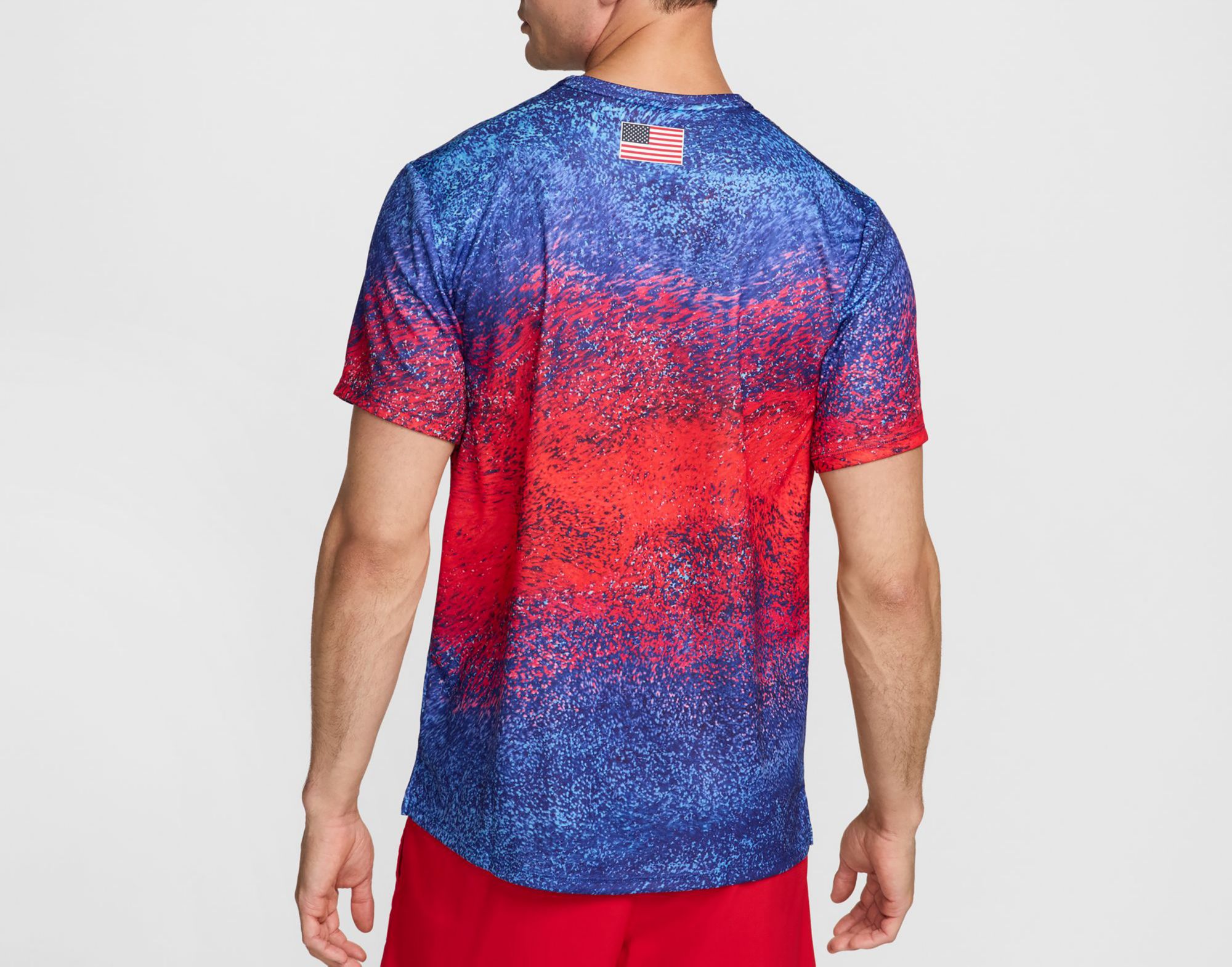 [FJ3411-635] MENS NIKE DRI-FIT USA MILER PRINTED RUNNING T-SHIRT