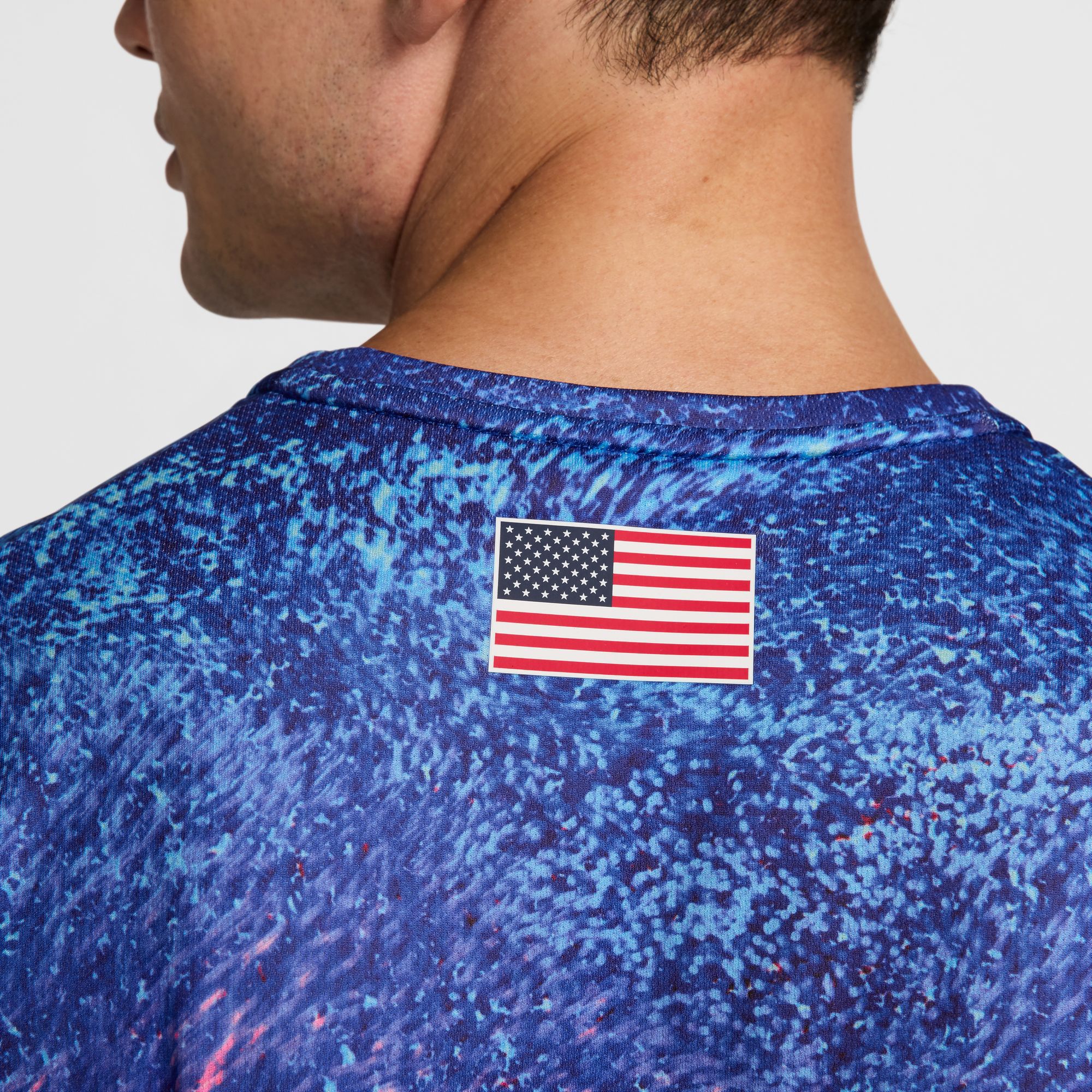 [FJ3411-635] MENS NIKE DRI-FIT USA MILER PRINTED RUNNING T-SHIRT