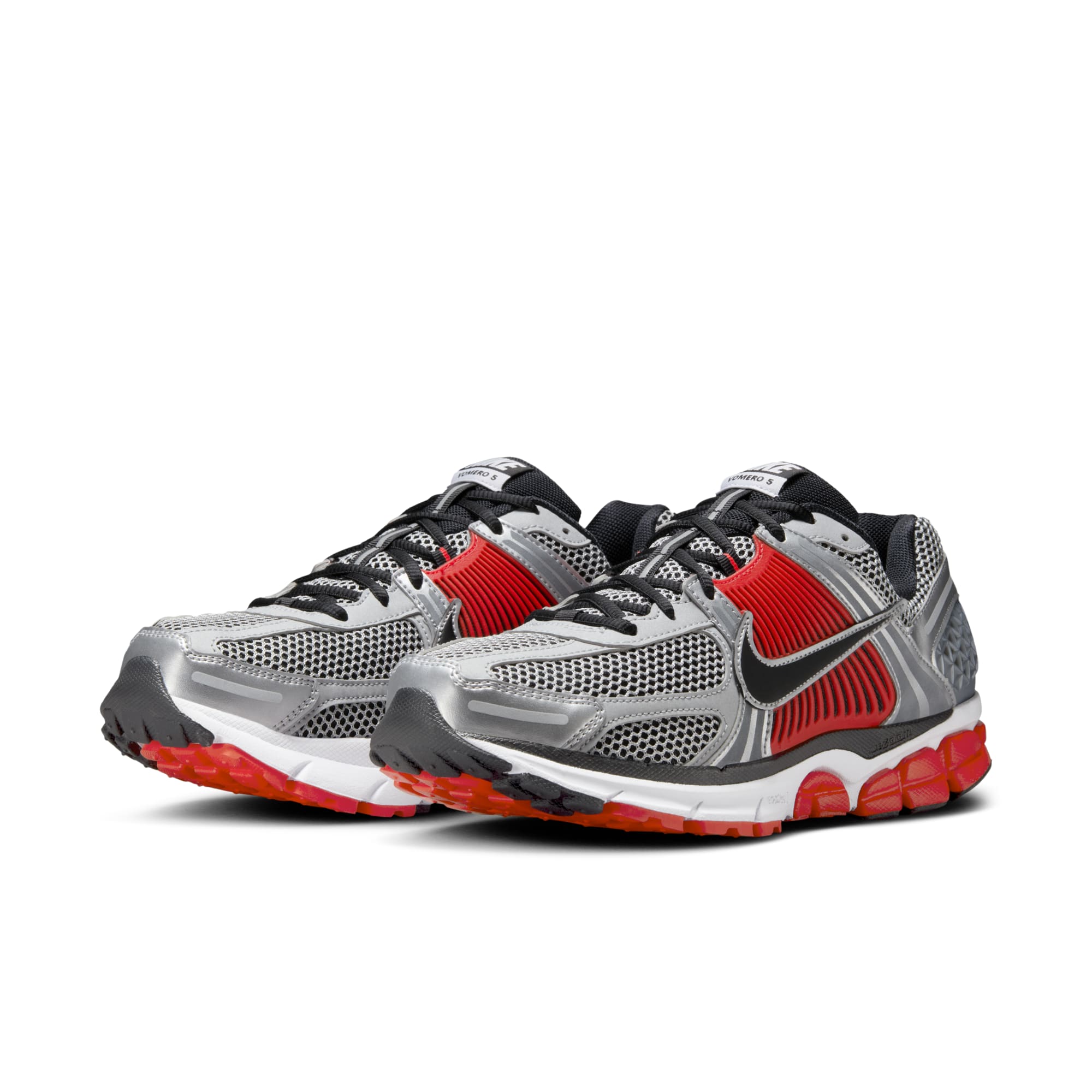[FJ4151-005] MENS NIKE ZOOM VOMERO 5 'BRIGHT CRIMSON METALLIC SILVER'