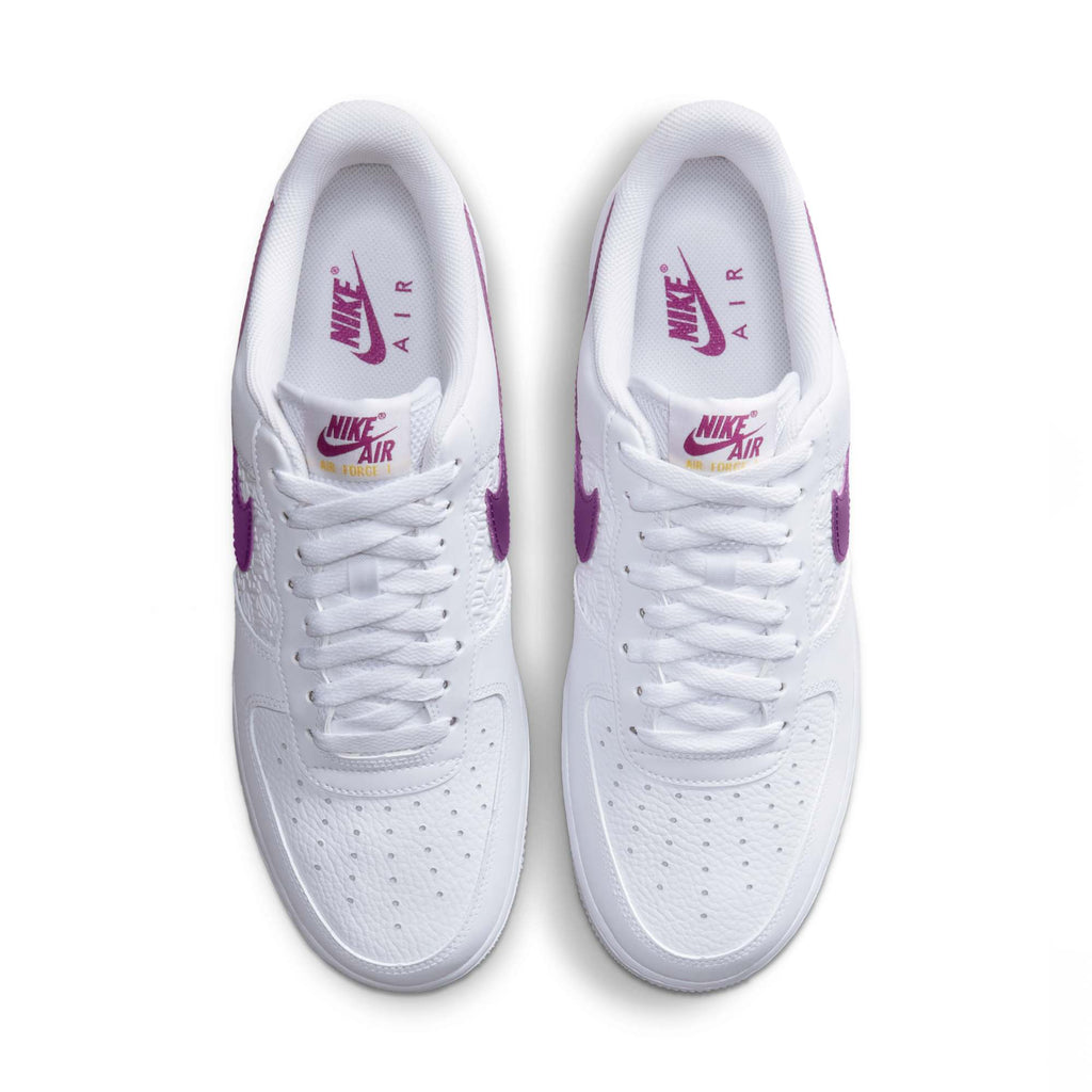 [FJ4209-100] MENS NIKE AIR FORCE 1 '07 'EMBOSSED HOOPS - LAKERS'