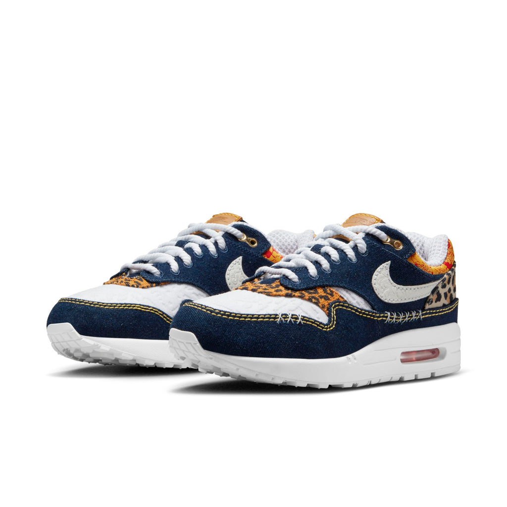 [FJ4452-432] Mens Nike AIR MAX 1 PREMIUM 'DENIM LEOPARD'