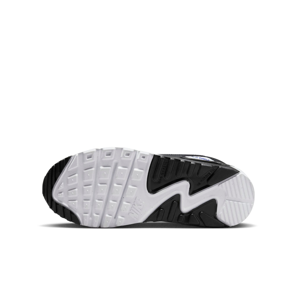 [FJ4592-100] Grade School Nike AIR MAX 90 'DOUBLE SWOOSH WHITE BLACK GOLD ROYAL (GS)'