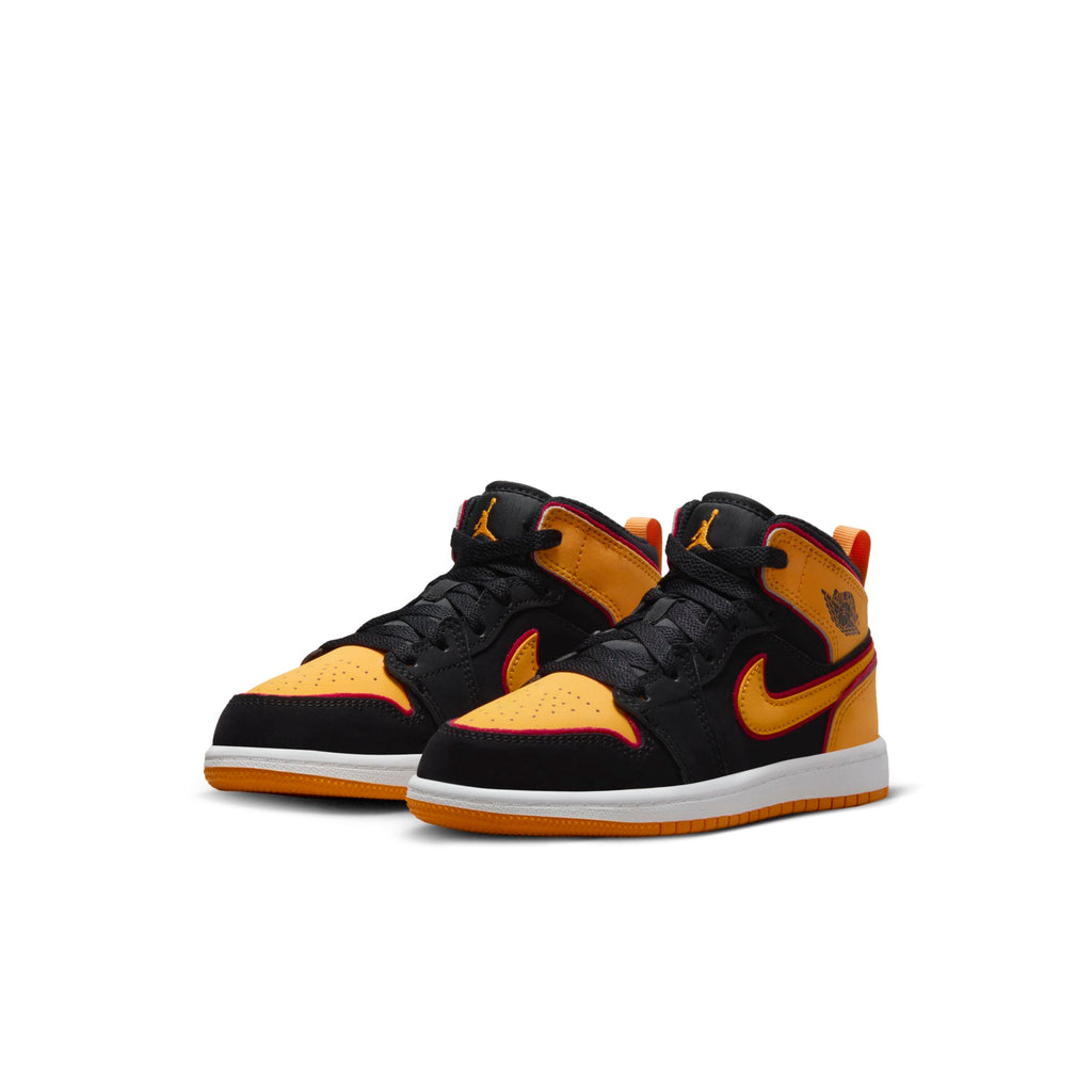 [FJ4925-008] Preschool Air Jordan Retro 1 MID SE 'Black Vivid Orange' (PS)