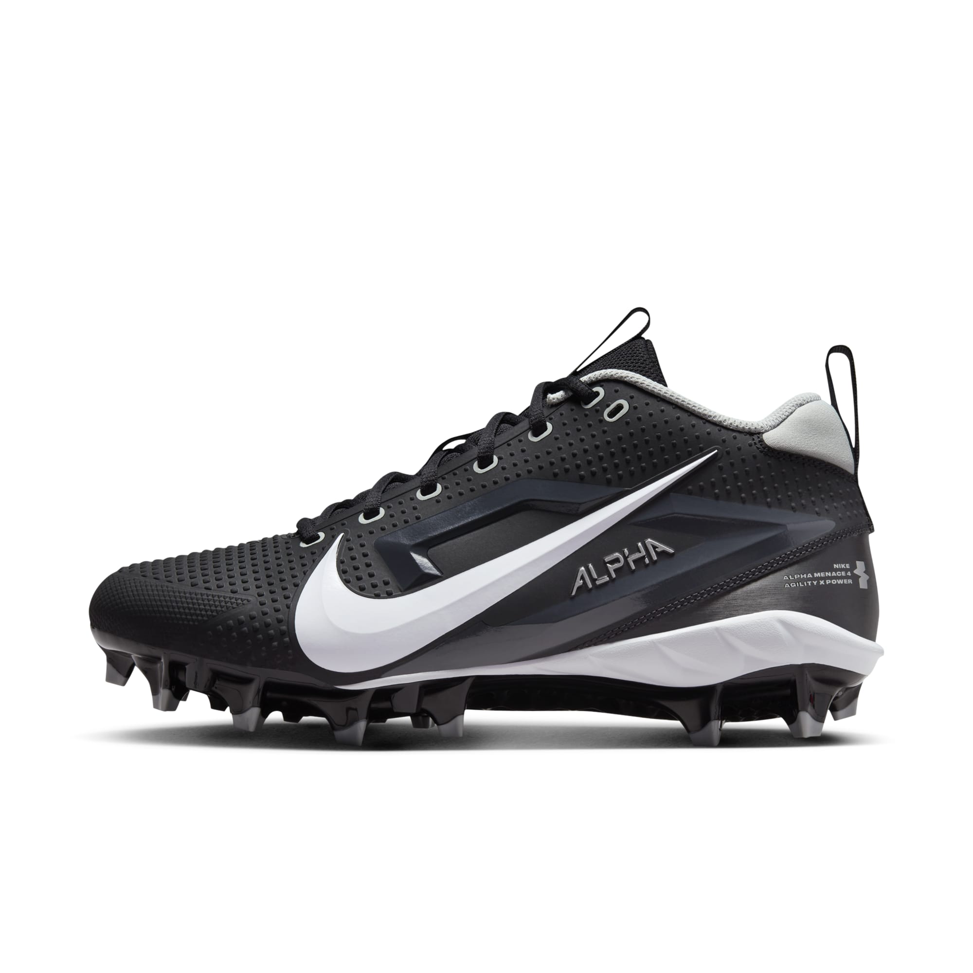 [FN0027-001] MENS NIKE ALPHA MENACE 4 VARSITY 'BLACK WHITE'