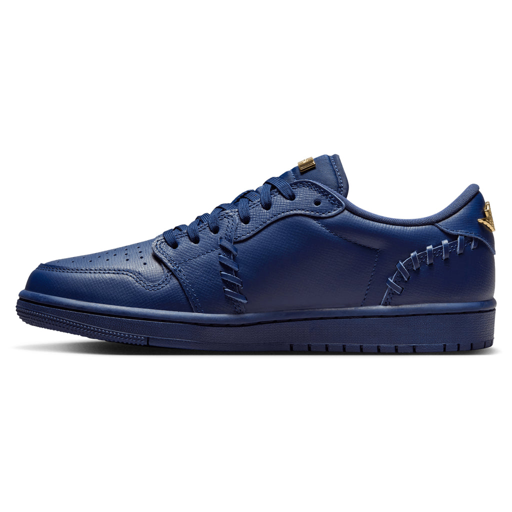 [FN5032-400] WOMENS AIR JORDAN RETRO 1 MM LOW 'NAVY METALLIC GOLD'