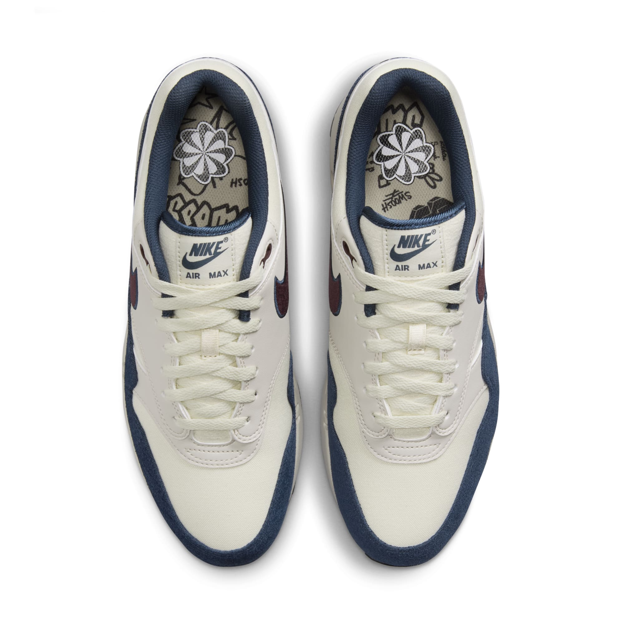 [FN6952-103] MENS NIKE AIR MAX 1 'COCONUT MILK BURGUNDY CRUSH'