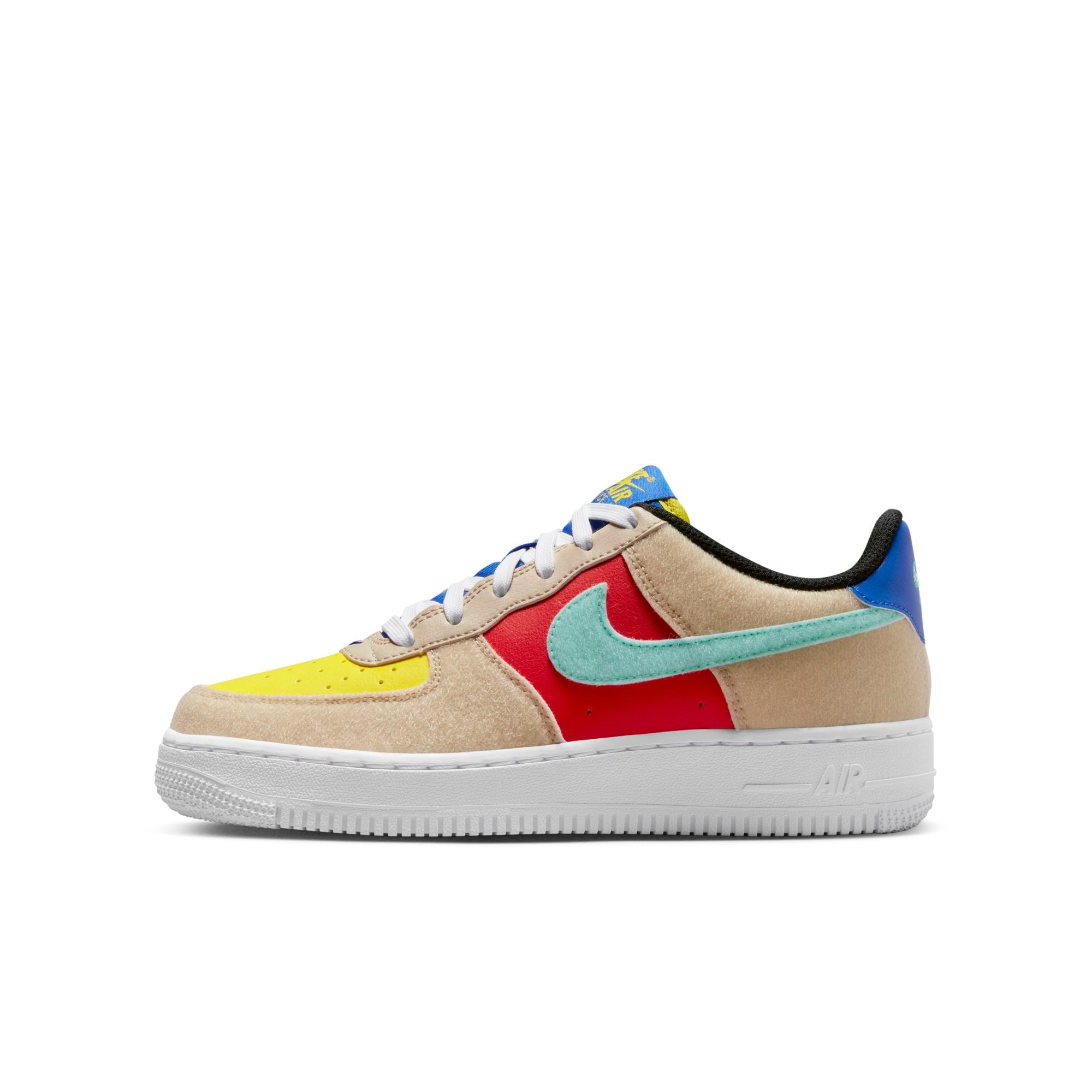 [FN7818-100] Grade School Nike AIR FORCE 1 LOW 'MULTI-COLOR VELCRO (GS)'