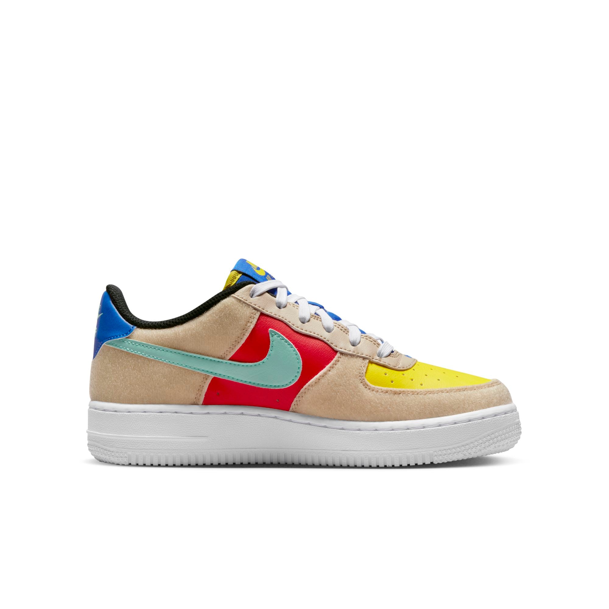 [FN7818-100] Grade School Nike AIR FORCE 1 LOW 'MULTI-COLOR VELCRO (GS)'