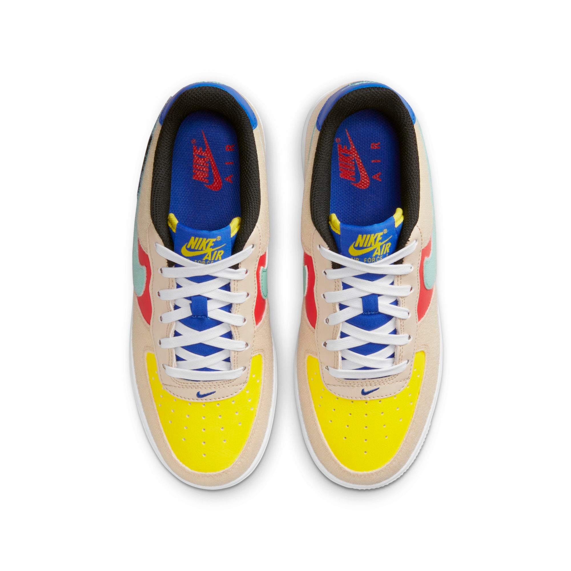 [FN7818-100] Grade School Nike AIR FORCE 1 LOW 'MULTI-COLOR VELCRO (GS)'
