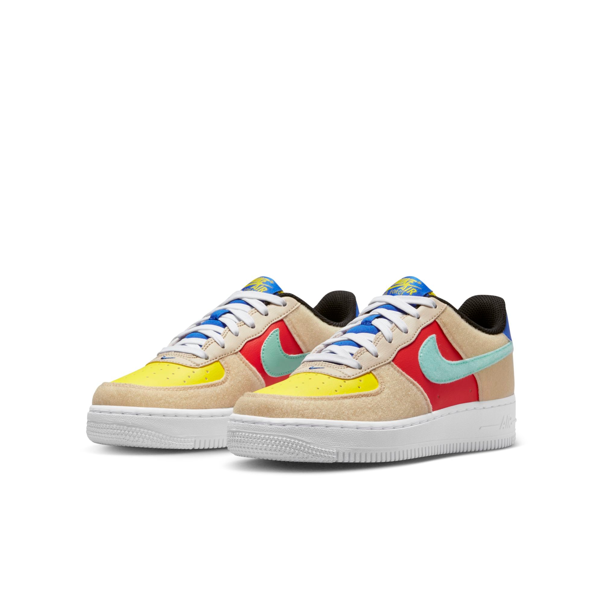 [FN7818-100] Grade School Nike AIR FORCE 1 LOW 'MULTI-COLOR VELCRO (GS)'