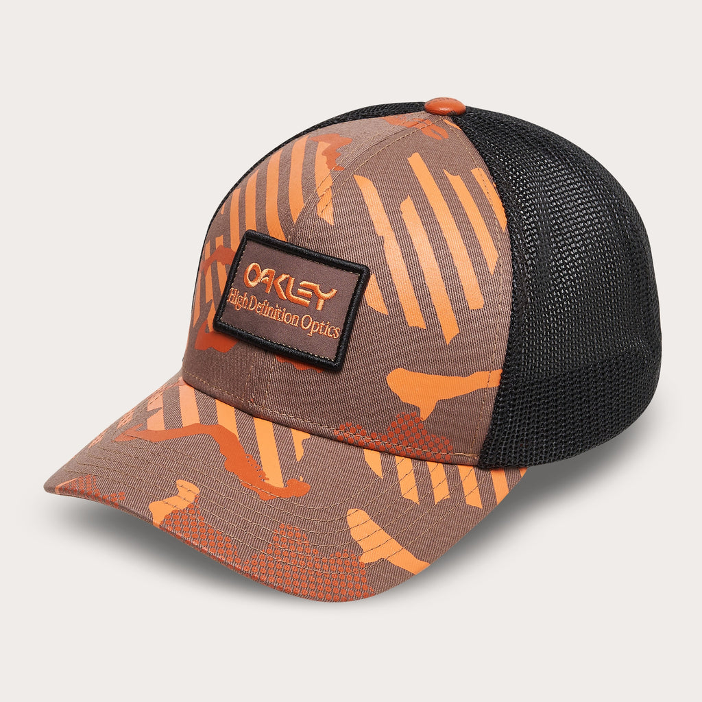 [FOS900906-9YW] MENS OAKLEY B1B HDO PATCH TRUCKER - ORANGE STRIPE/GRIP CAMO