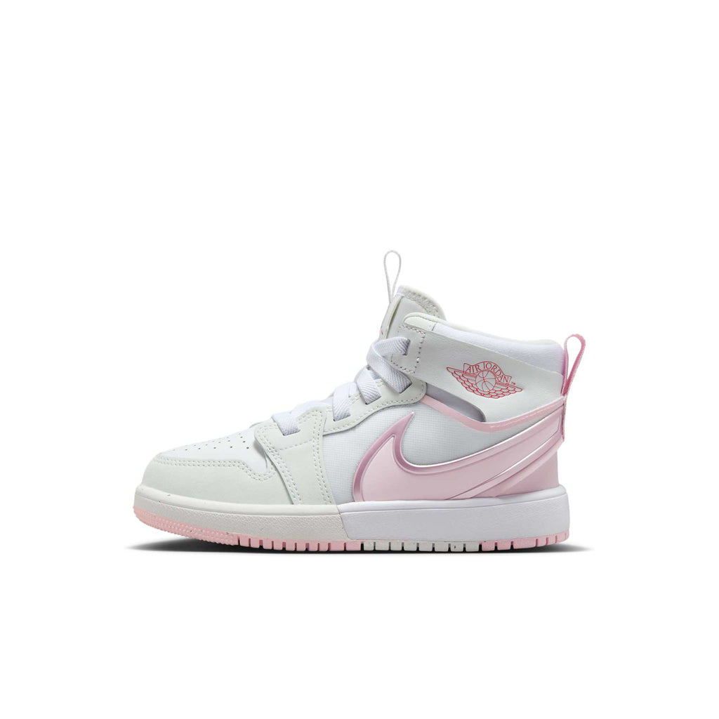 [FQ1282-101] Preschool Air Jordan Retro 1 Mid RM Easy On 'White Fire Red Pink Foam'