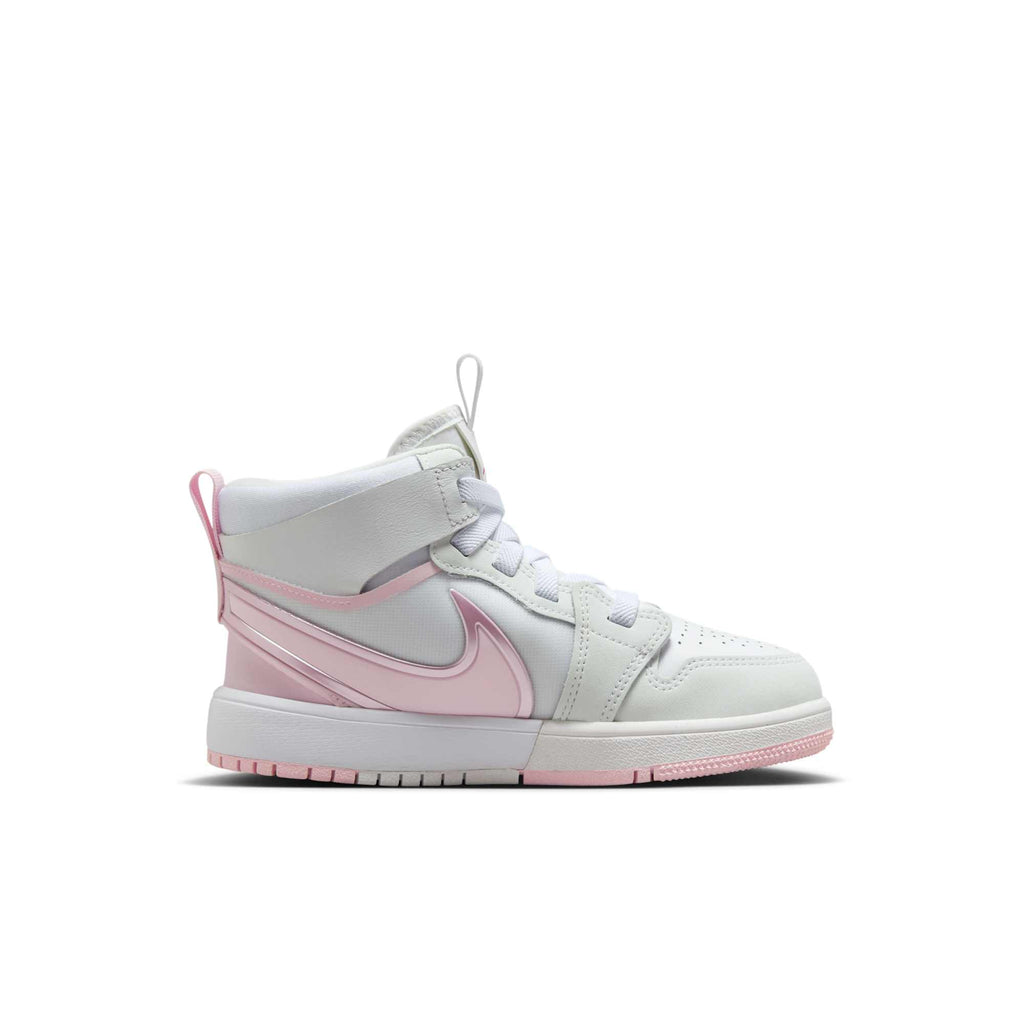 [FQ1282-101] Preschool Air Jordan Retro 1 Mid RM Easy On 'White Fire Red Pink Foam'