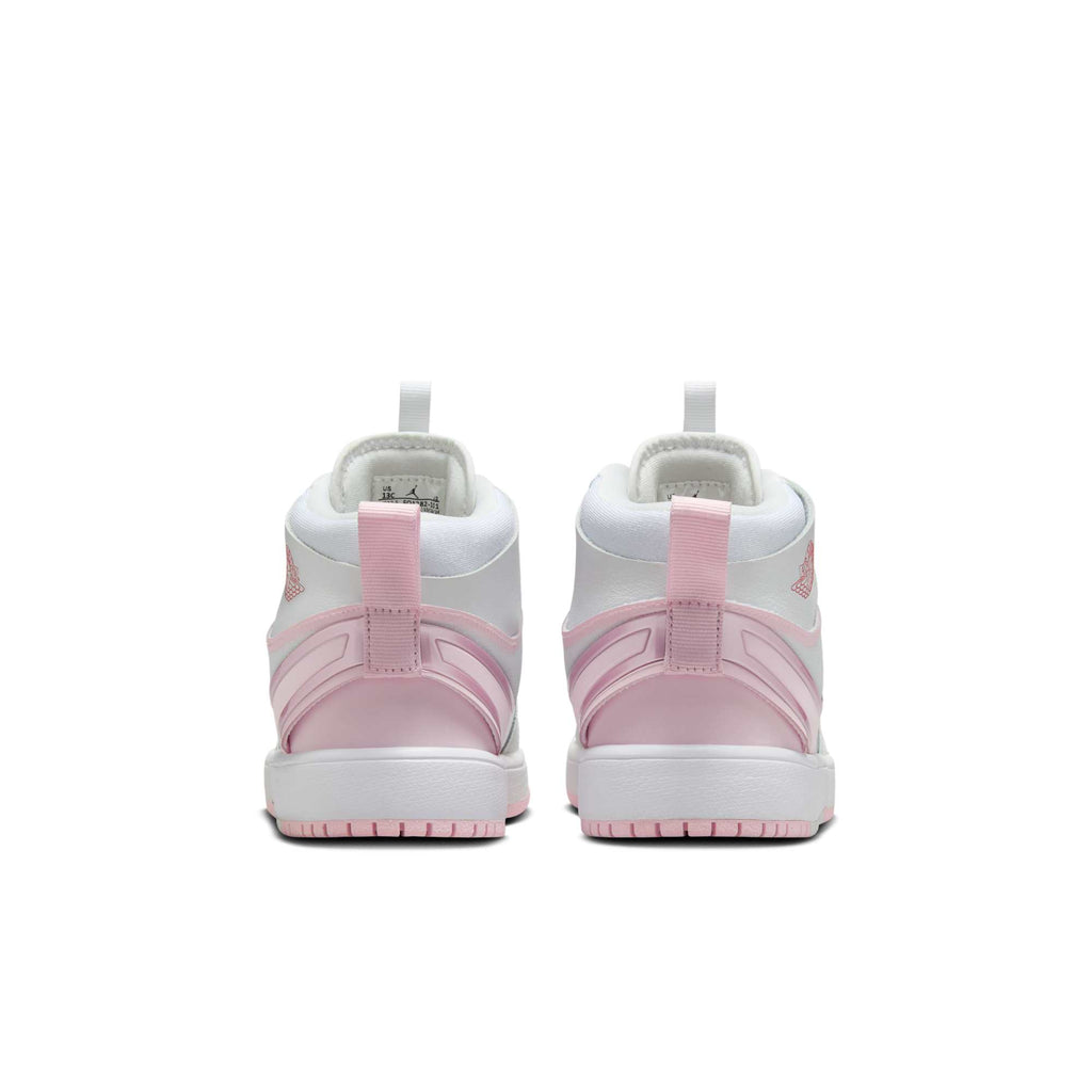 [FQ1282-101] Preschool Air Jordan Retro 1 Mid RM Easy On 'White Fire Red Pink Foam'
