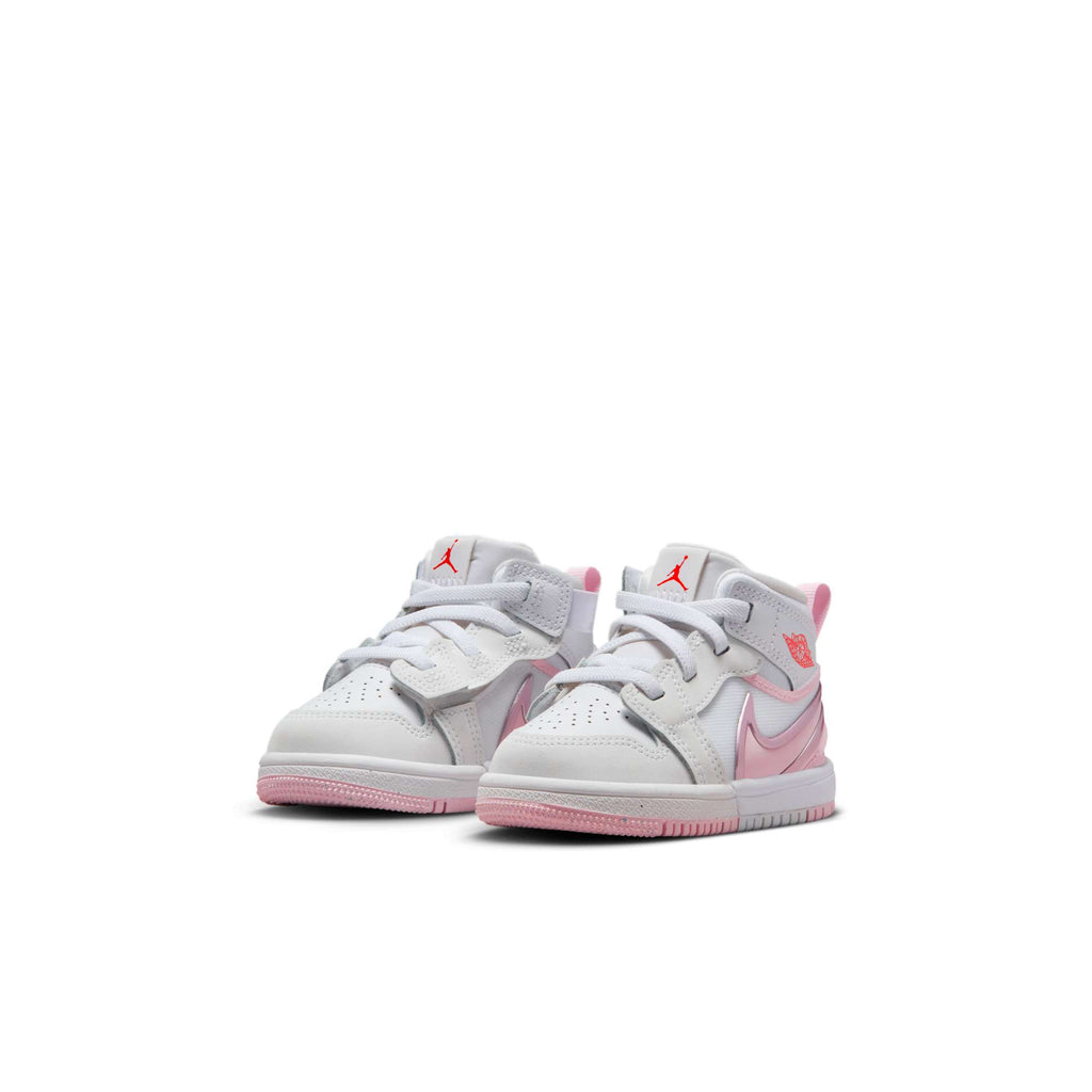 [FQ1283-101] Toddlers Air Jordan Retro 1 Mid RM Easyon 'White Fire Red Pink Foam'