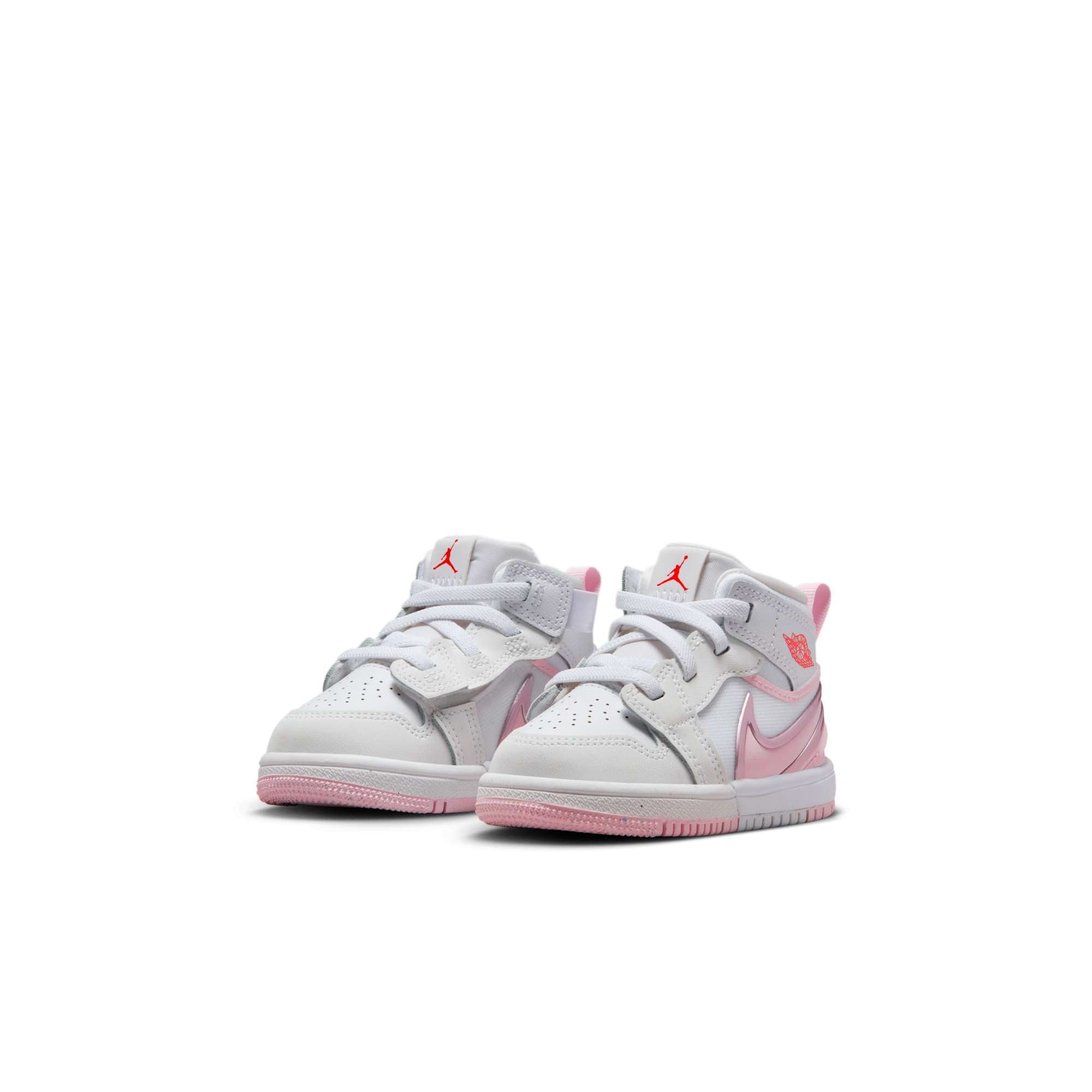 [FQ1283-101] Toddlers Air Jordan Retro 1 Mid RM Easyon 'White Fire Red Pink Foam'