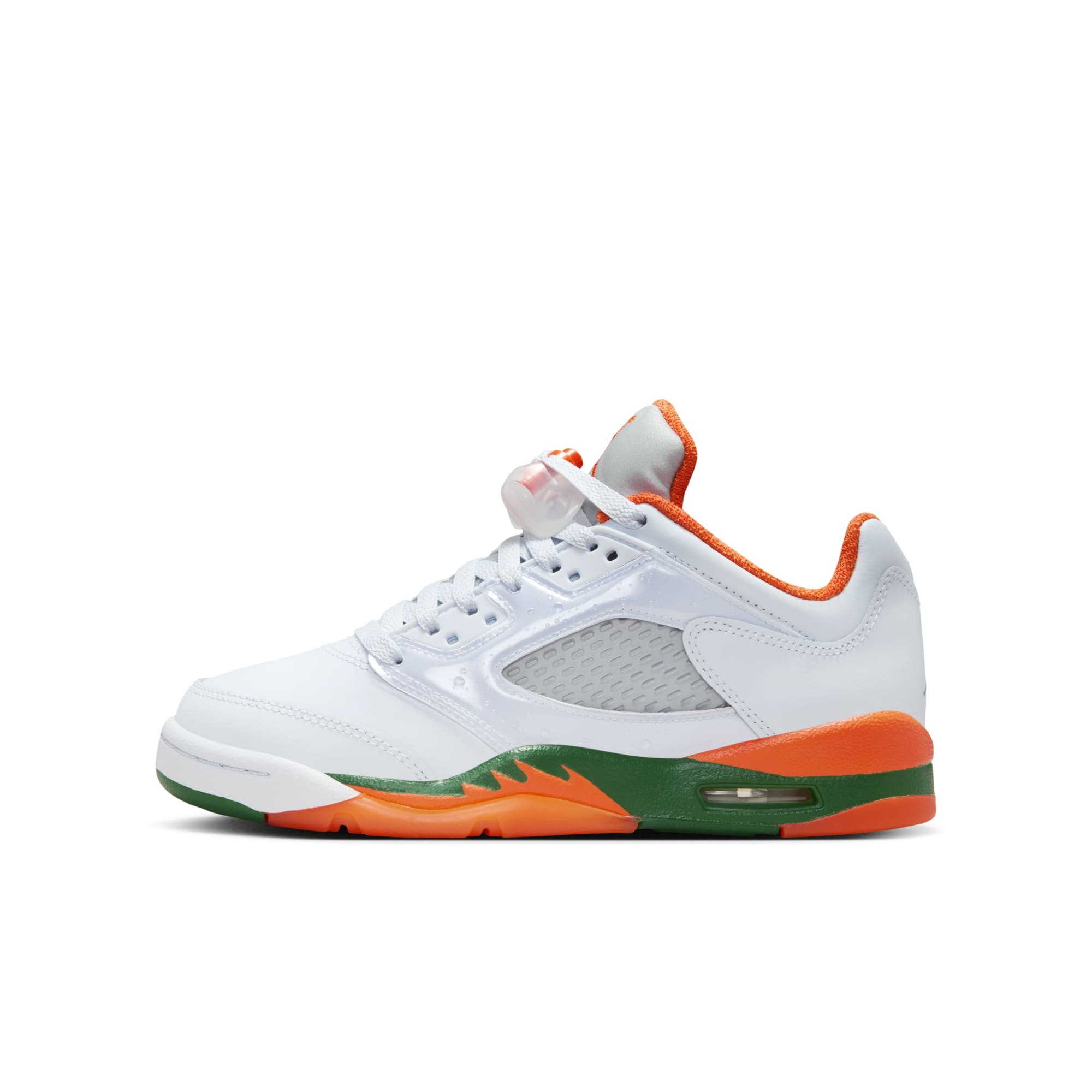 [FQ1293-018] GRADE SCHOOL AIR JORDAN RETRO 5 LOW MIAMI HURRICANES (GS)