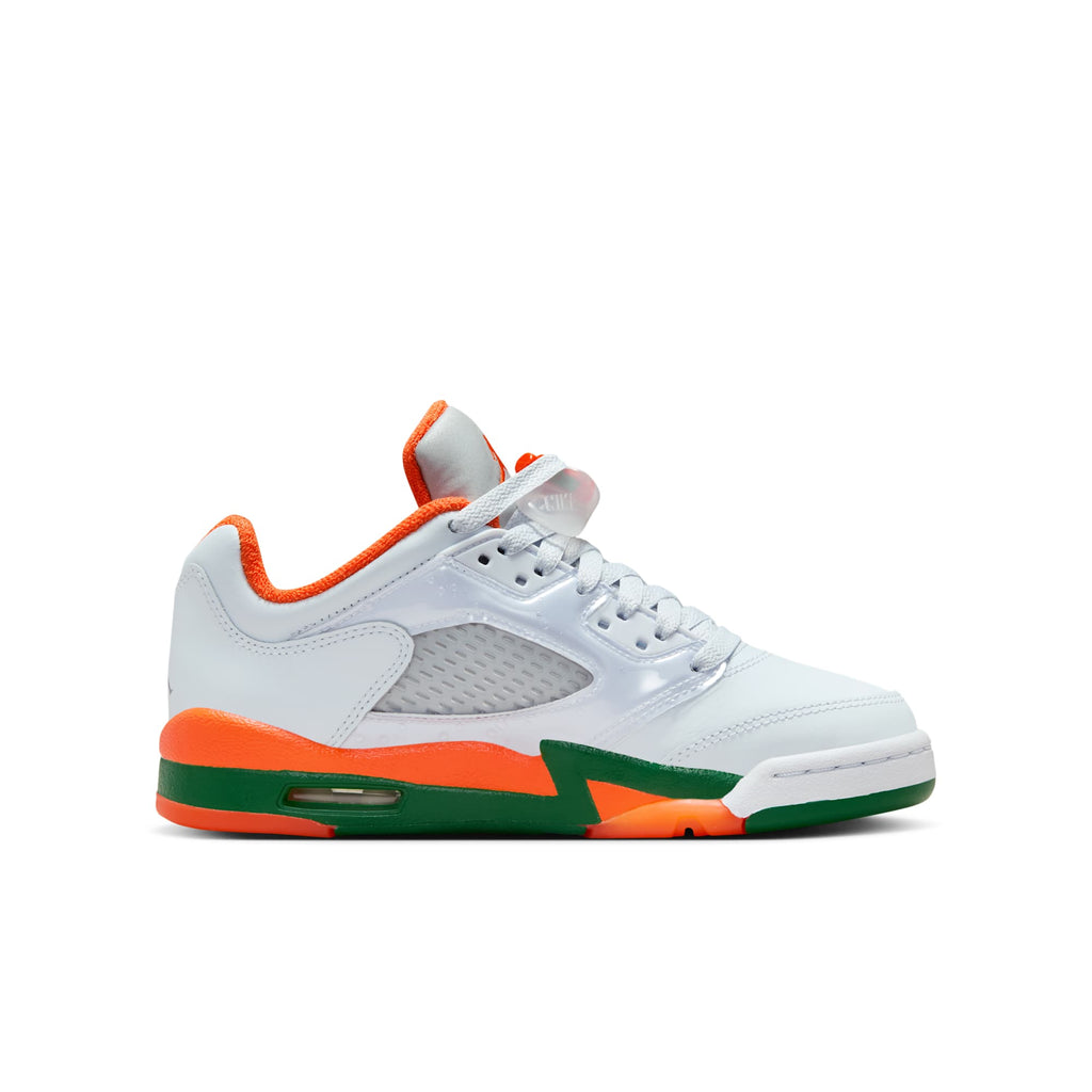 [FQ1293-018] GRADE SCHOOL AIR JORDAN RETRO 5 LOW MIAMI HURRICANES (GS)