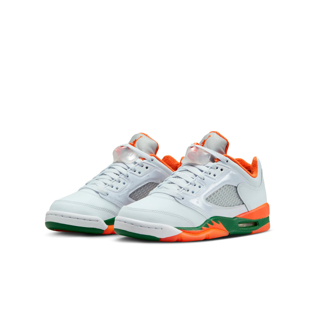 [FQ1293-018] GRADE SCHOOL AIR JORDAN RETRO 5 LOW MIAMI HURRICANES (GS)