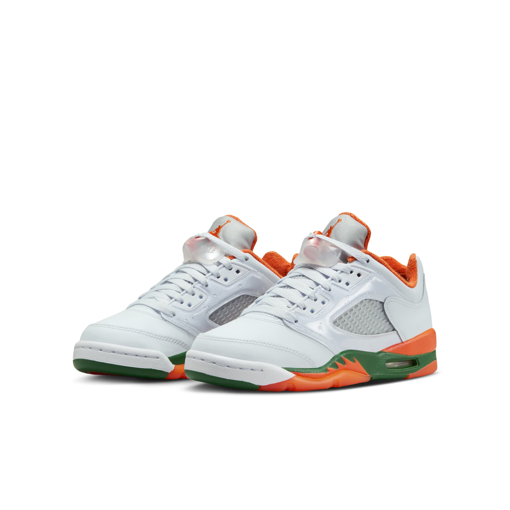 [FQ1293-018] GRADE SCHOOL AIR JORDAN RETRO 5 LOW MIAMI HURRICANES (GS)