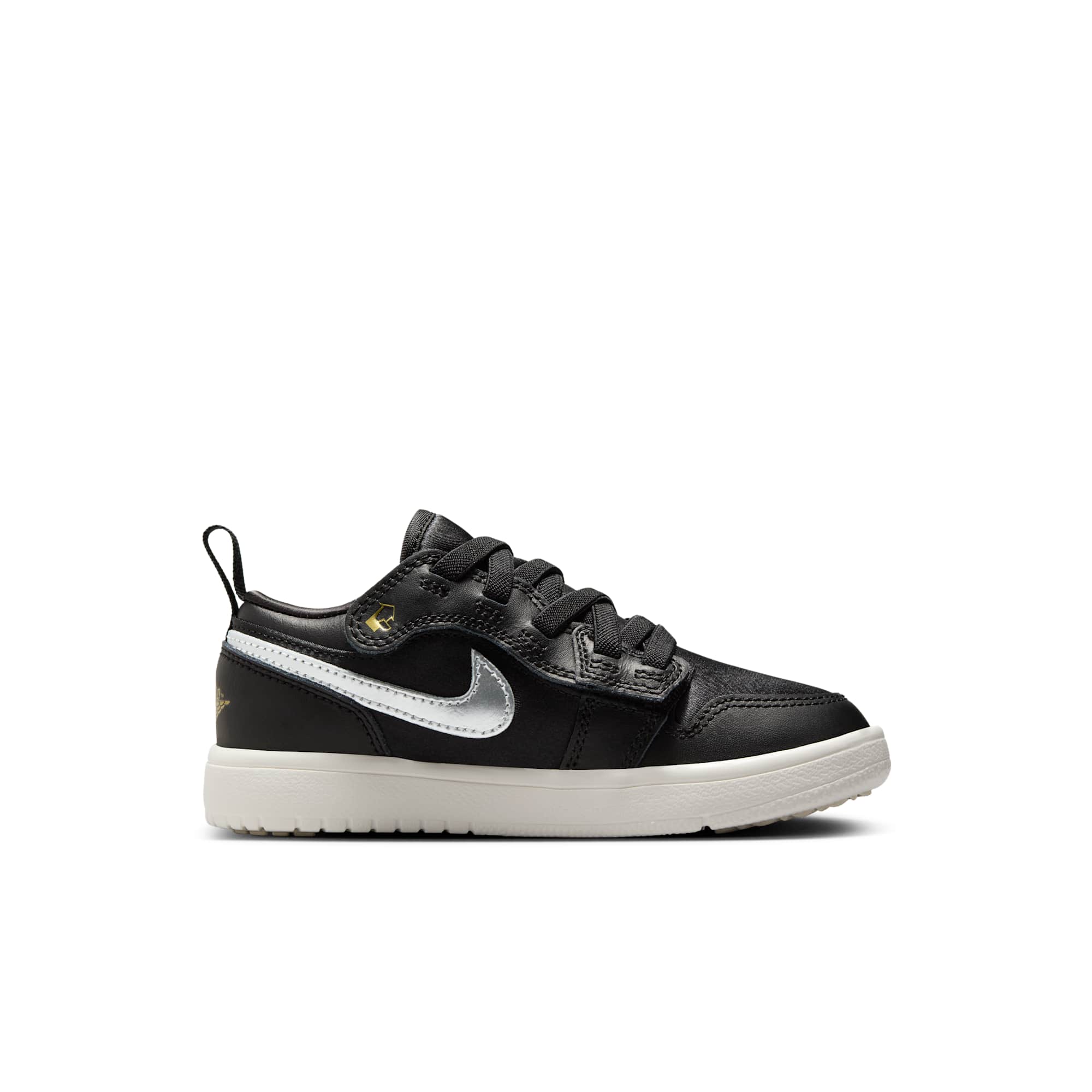 [FZ3920-001] PRESCHOOL AIR JORDAN RETRO 1 LOW ALT SE 'BLACK SILVER SAIL GOLD (PS)'