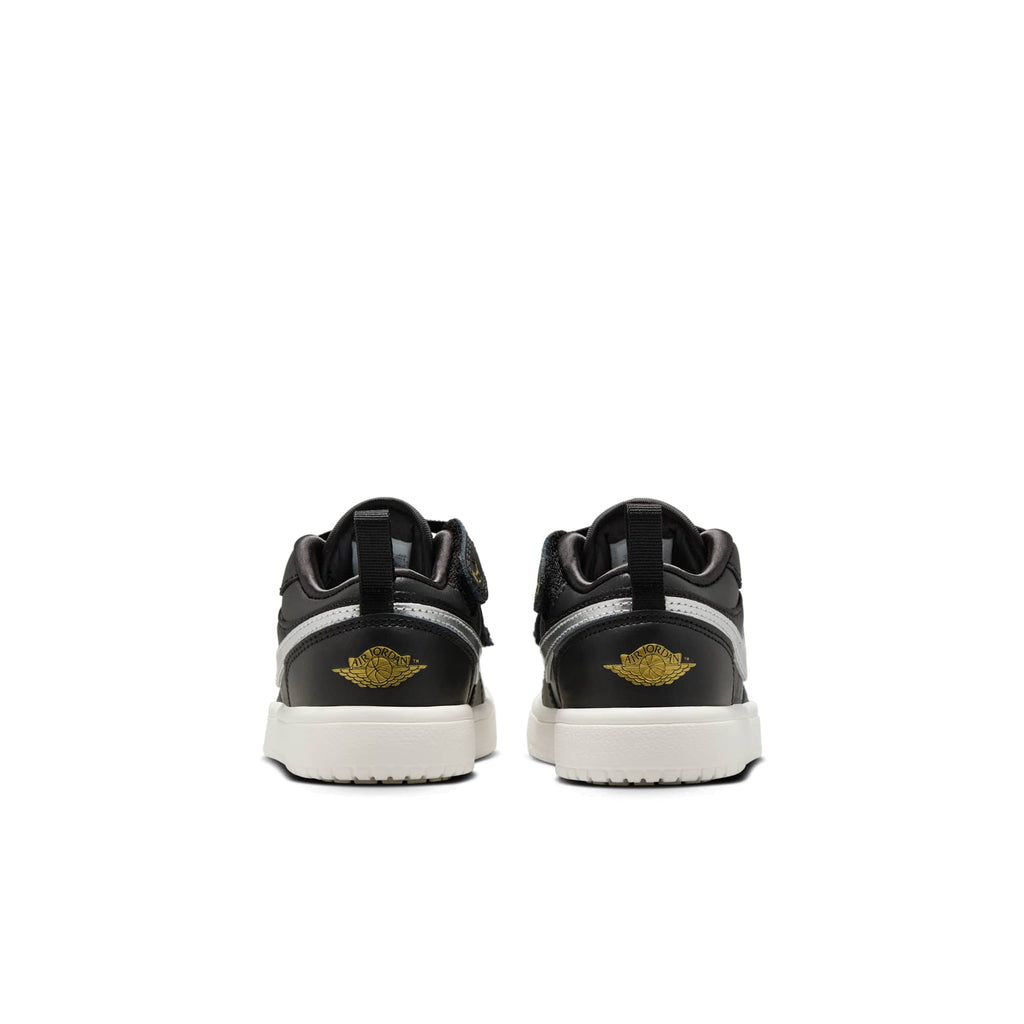 [FZ3920-001] PRESCHOOL AIR JORDAN RETRO 1 LOW ALT SE 'BLACK SILVER SAIL GOLD (PS)'