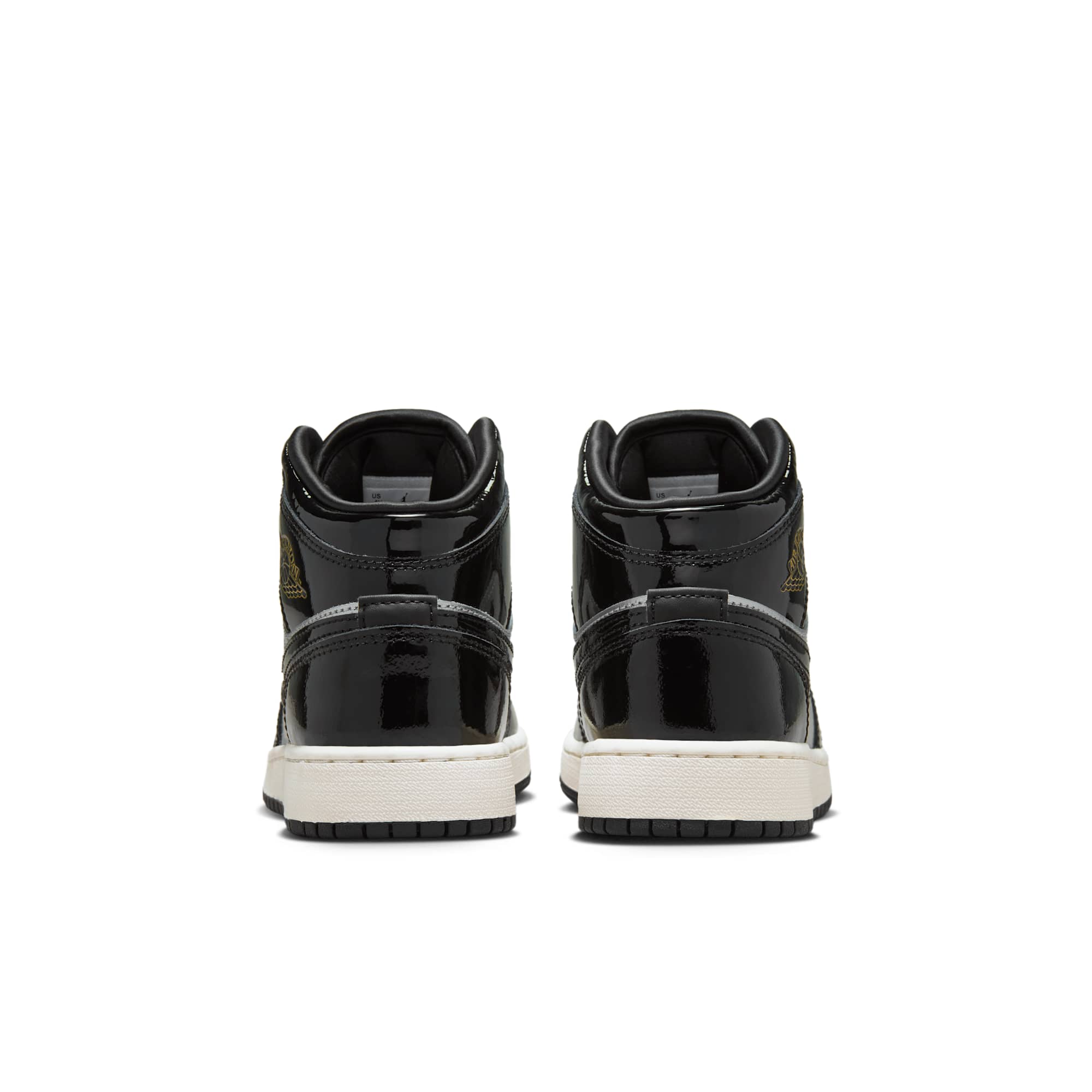 [FZ3938-001] GRADE SCHOOL AIR JORDAN RETRO 1 MID SE 'BLACK METALLIC SILVER SAIL METALLIC GOLD' (GS)
