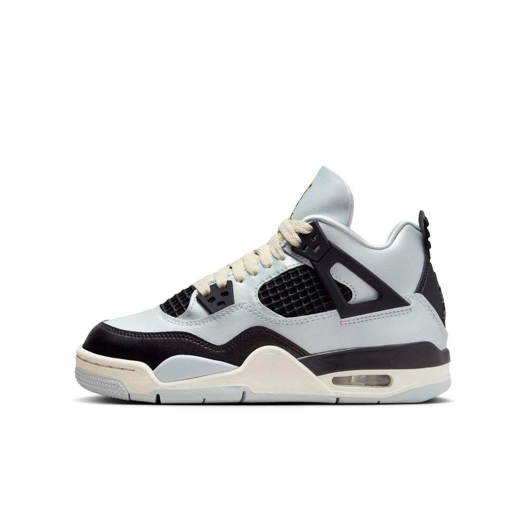 [FZ8585-070] GRADE SCHOOL AIR JORDAN RETRO 4 'PLATINUM GOLD'