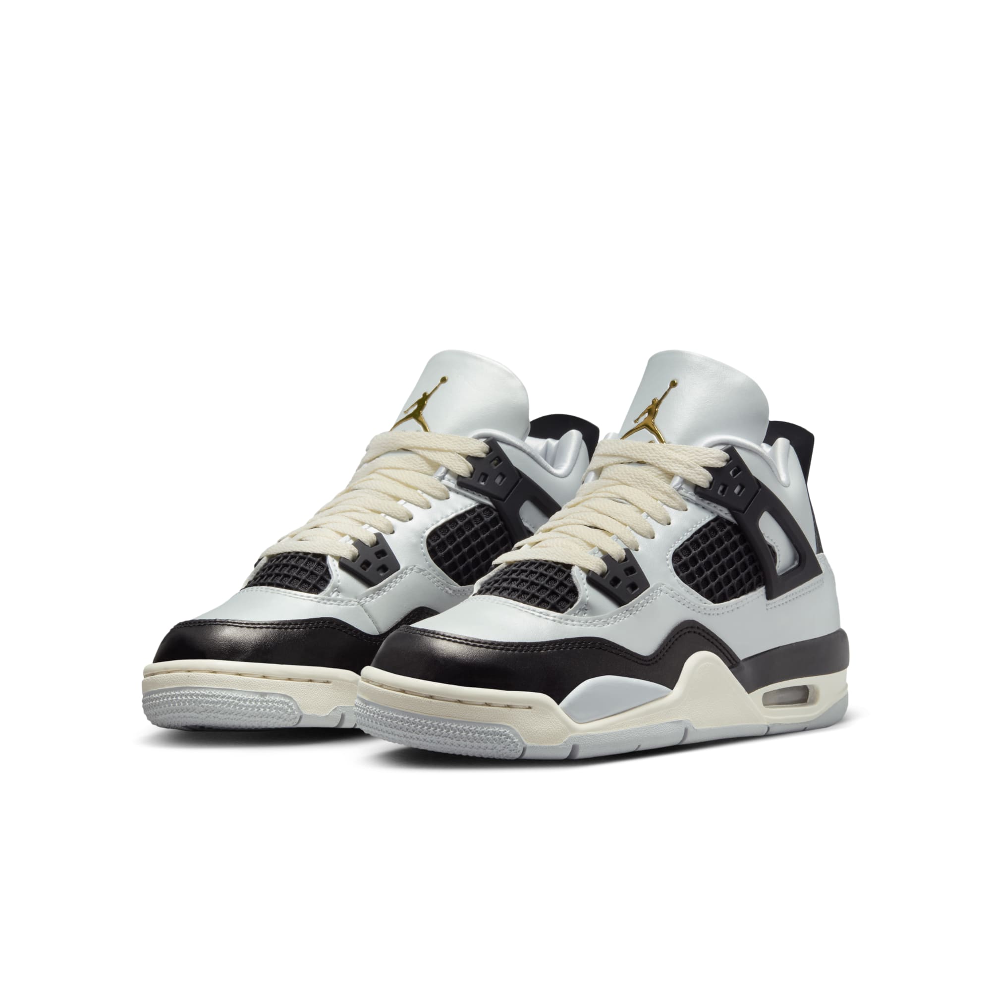 [FZ8585-070] GRADE SCHOOL AIR JORDAN RETRO 4 'PLATINUM GOLD'