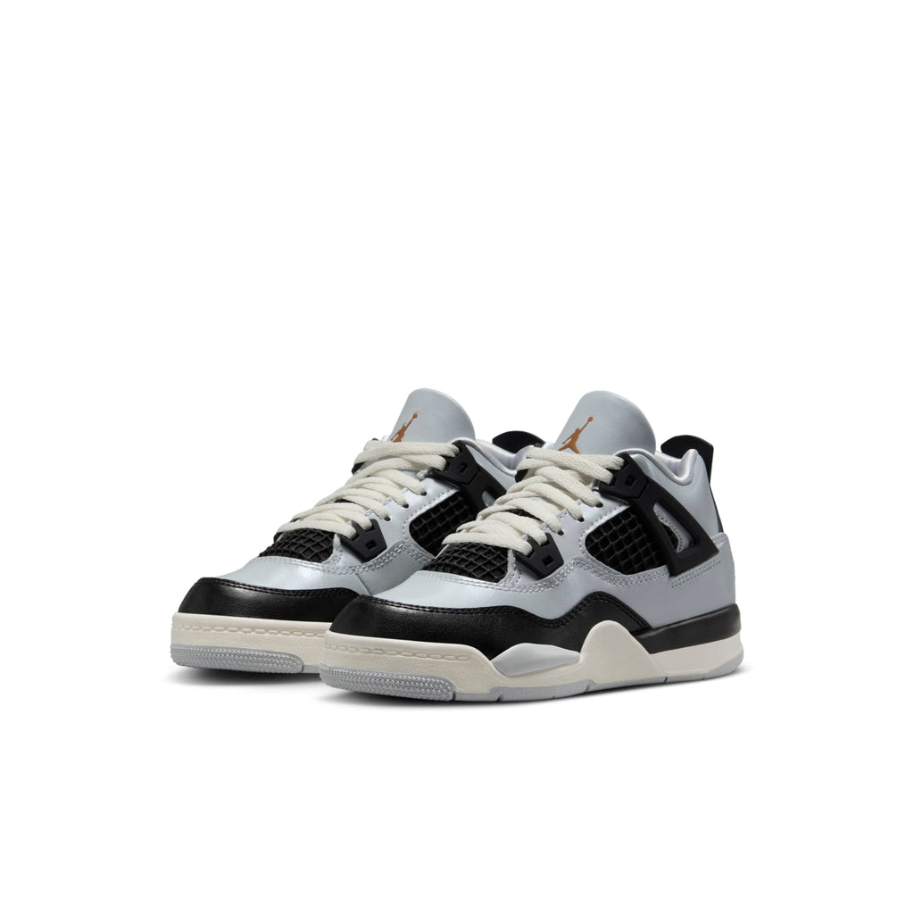 [FZ8586-070] PRESCHOOL AIR JORDAN RETRO 4 'PLATINUM GOLD (PS)'