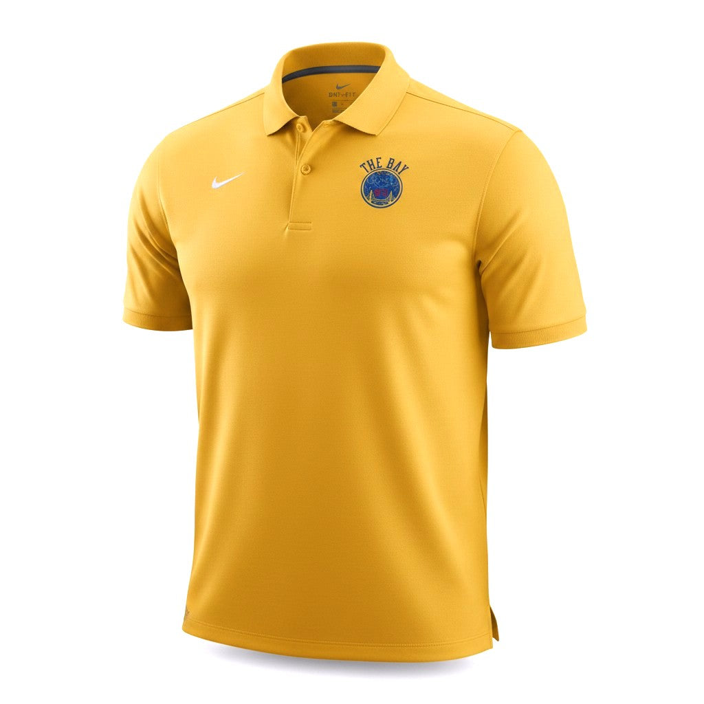 [M51300-GOLD] Mens Nike NBA Golden State Warriors CNY Varsity Performance Polo