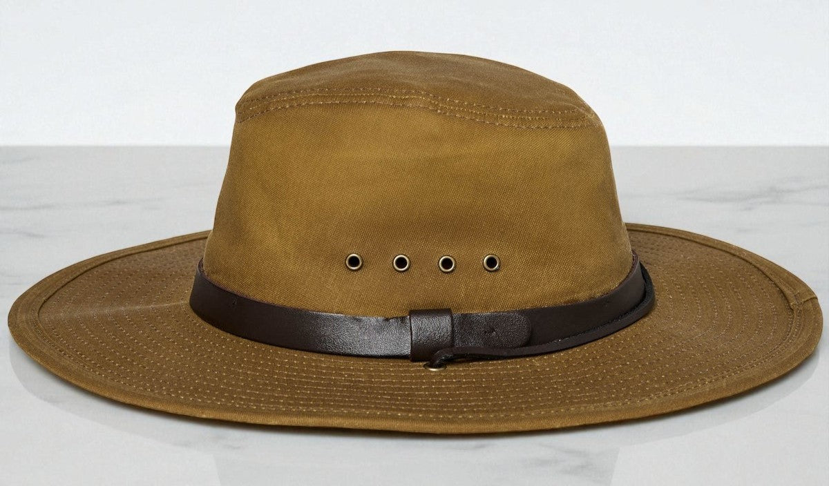 [20211129-DARK TAN] MENS FILSON TIN CLOTH BUSH 3" INCH BRIM 1ST STANDARD HAT