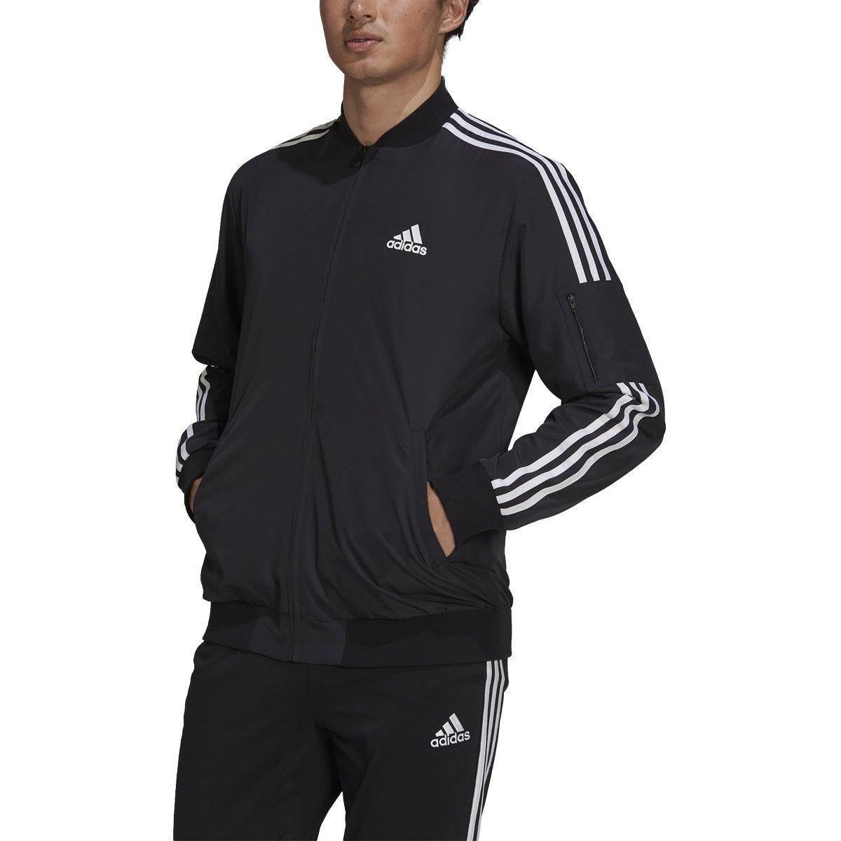 [GV5254] Mens Adidas Essentials Woven 3-Stripes Jacket